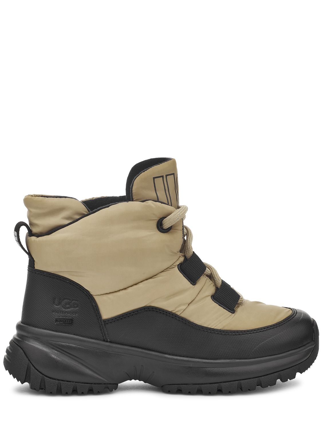 Shop Ugg 25mm Yose Puffer Hiking Boots In Beige