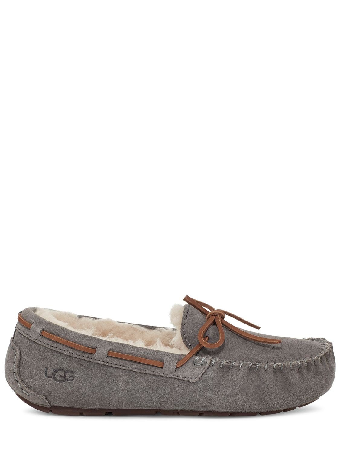 Ugg 10mm Dakota Shearling Loafers In Grey