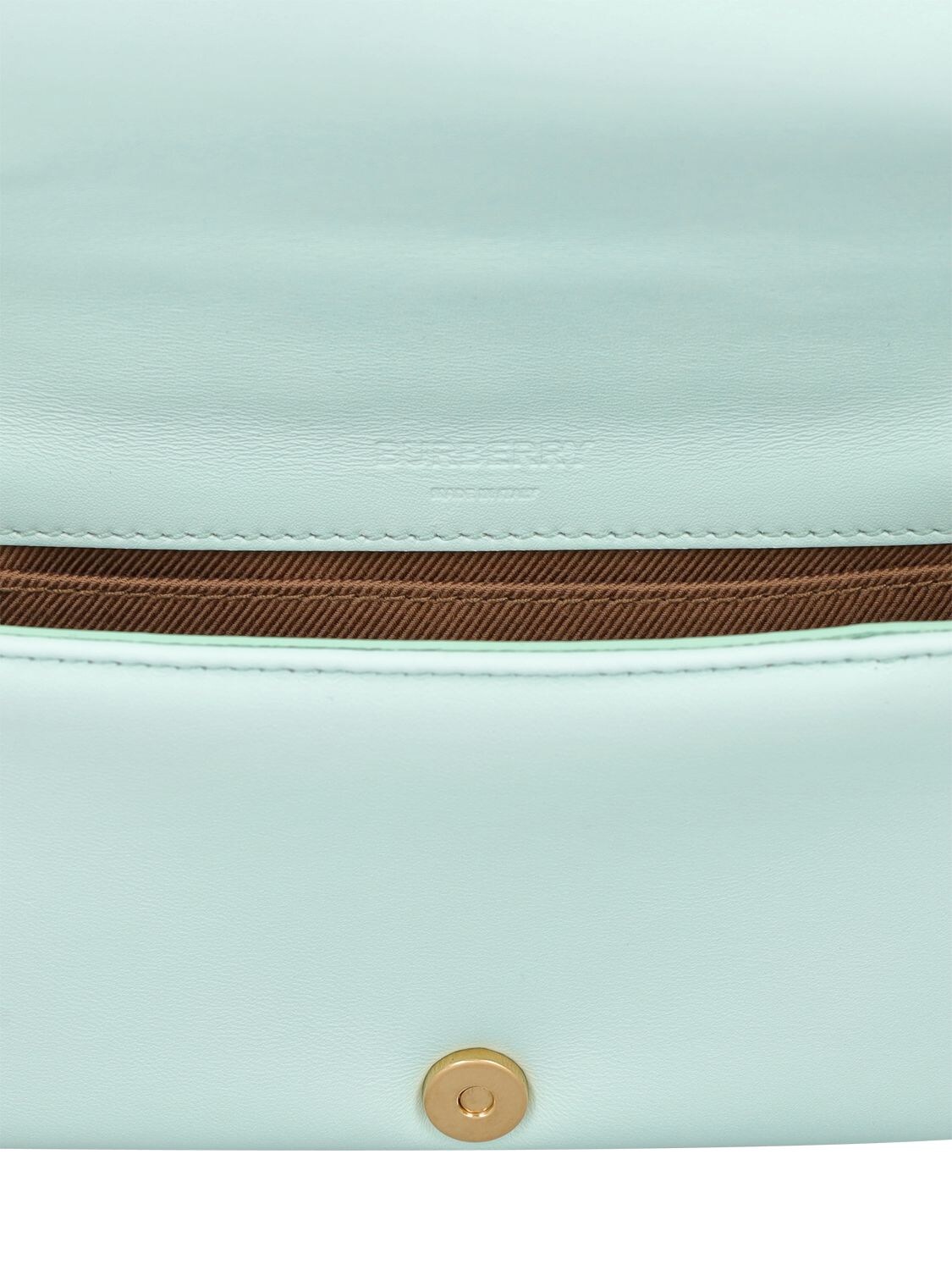Shop Burberry Mini Lola Quilted Leather Shoulder Bag In Cool Mint