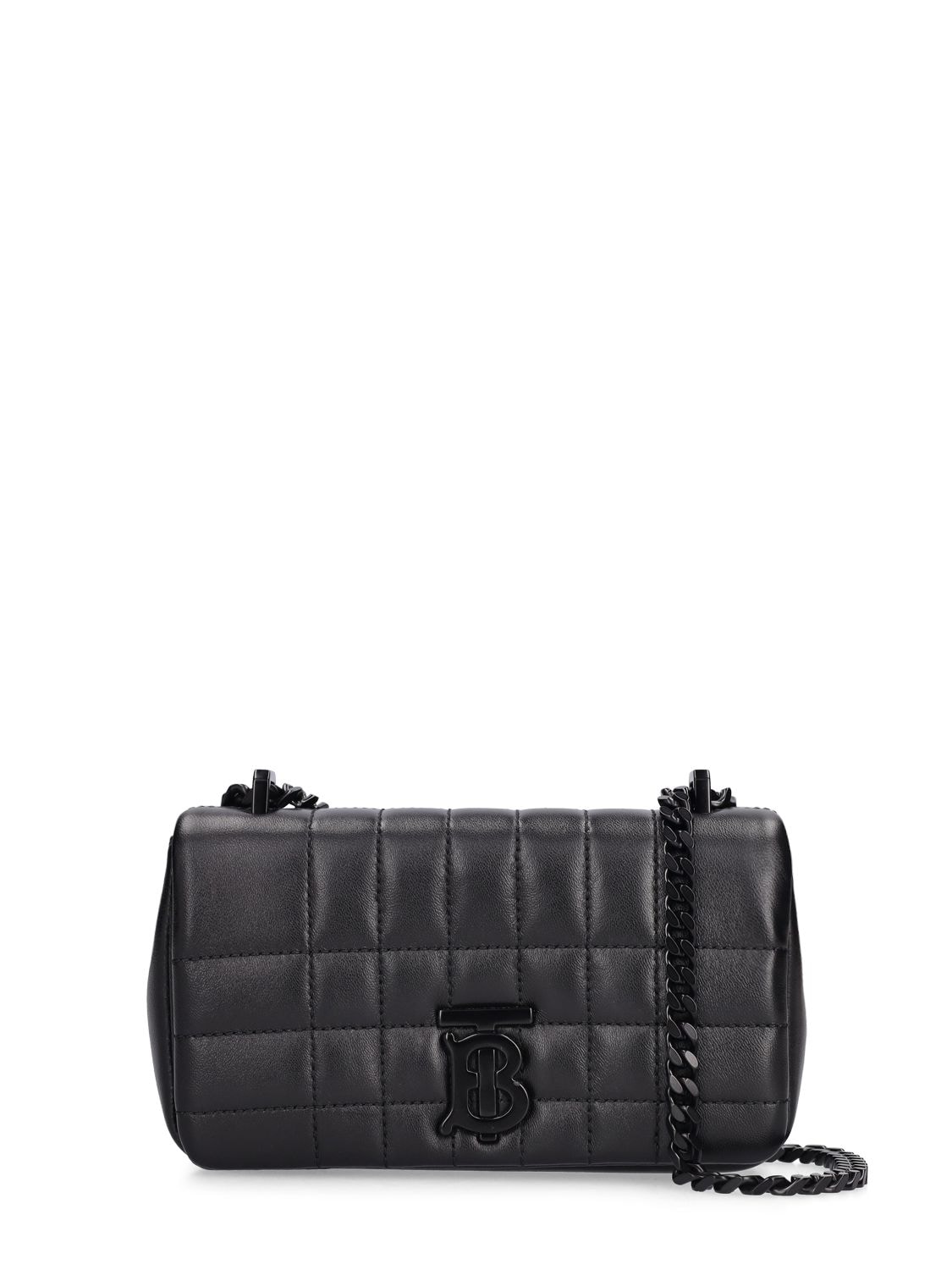 Burberry Mini Lola Quilted Leather Shoulder Bag In Black