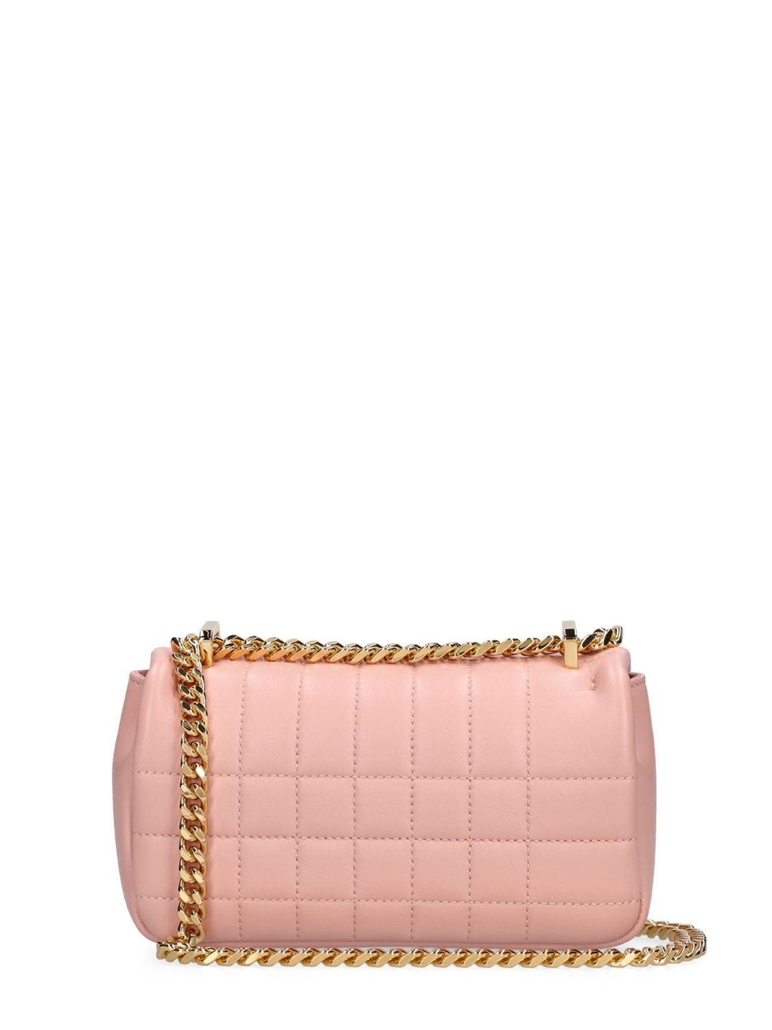 Shop Burberry Mini Lola Quilted Leather Shoulder Bag In Dusky Pink