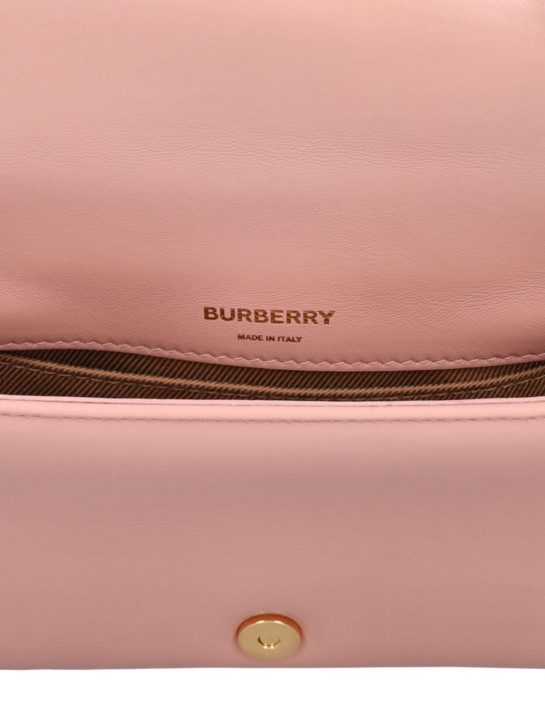 Shop Burberry Mini Lola Quilted Leather Shoulder Bag In Dusky Pink