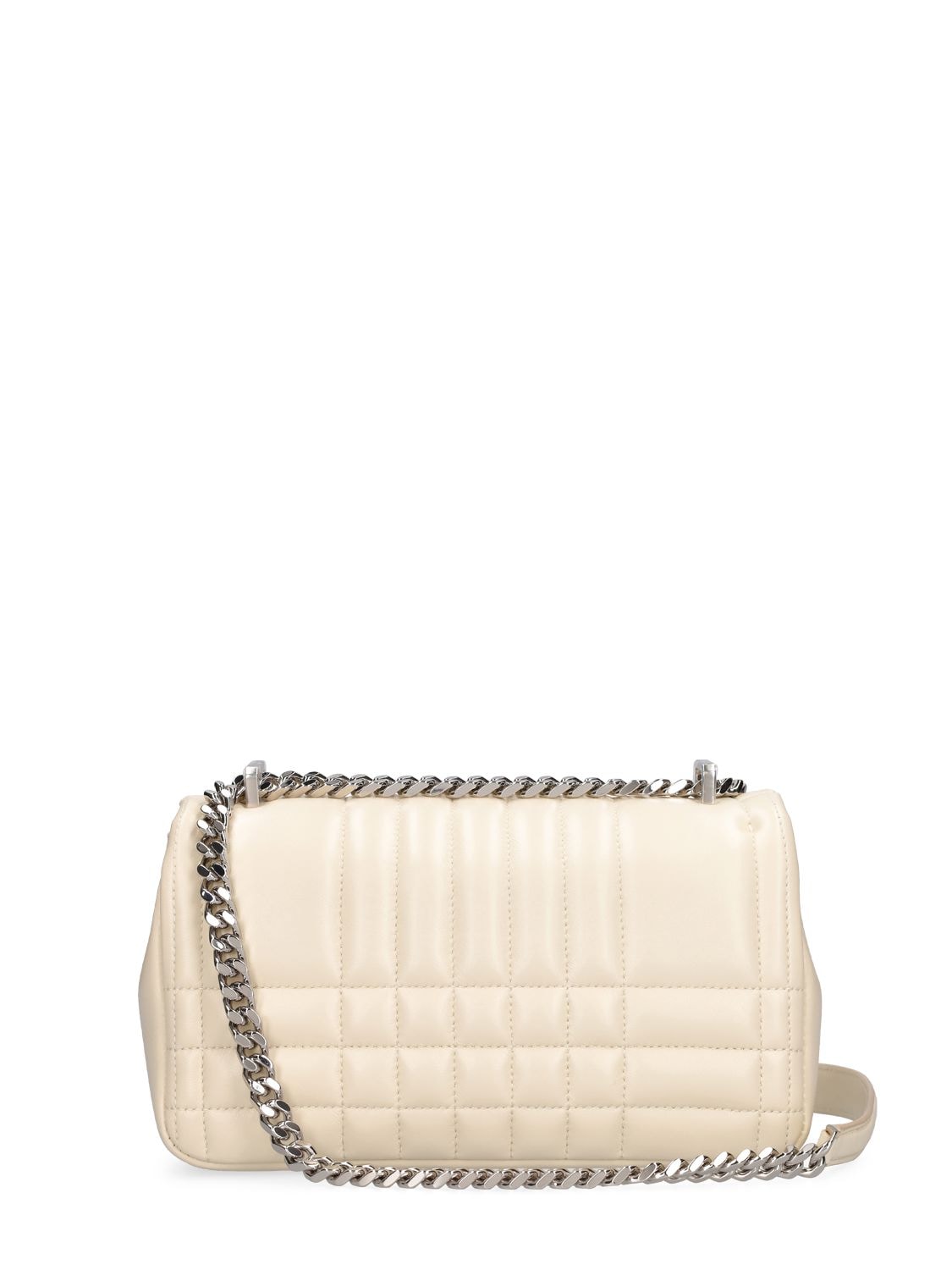 Shop Burberry Small Lola Leather Shoulder Bag In Pale Vanilla