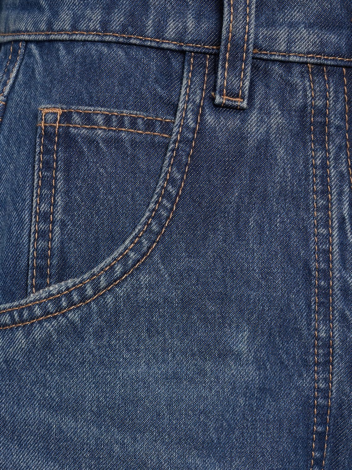 Shop Etro Embroidered Denim Flared Jeans
