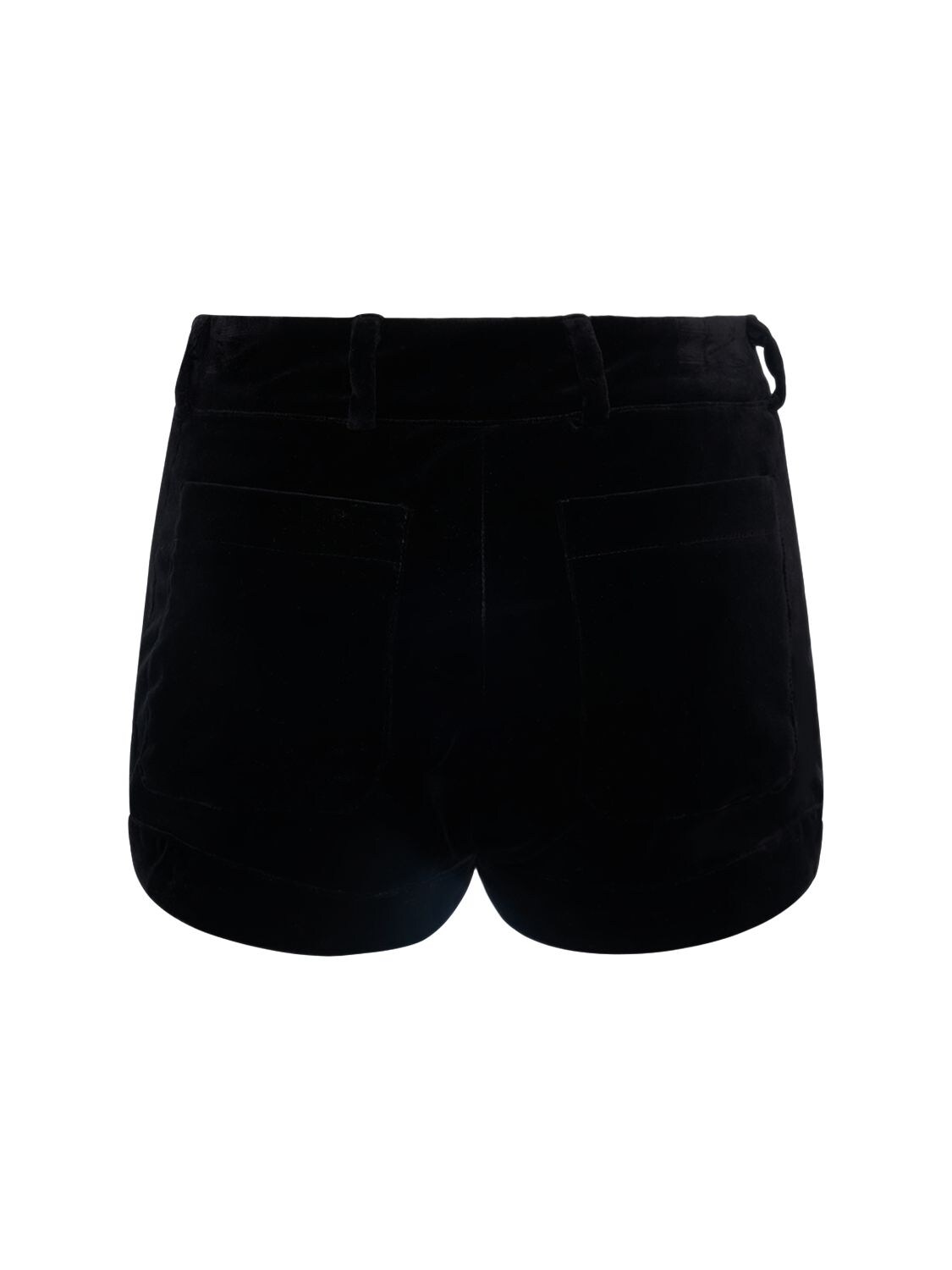 Shop Etro Velvet Mini Shorts In Black