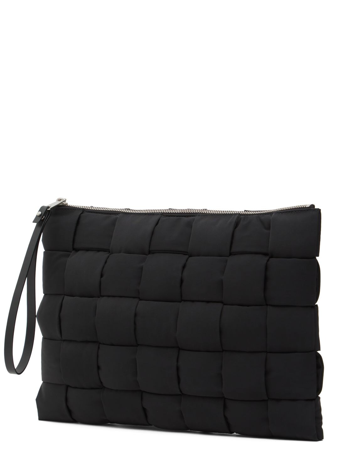 Shop Bottega Veneta Cassette Large Flat Tech Pouch In Black