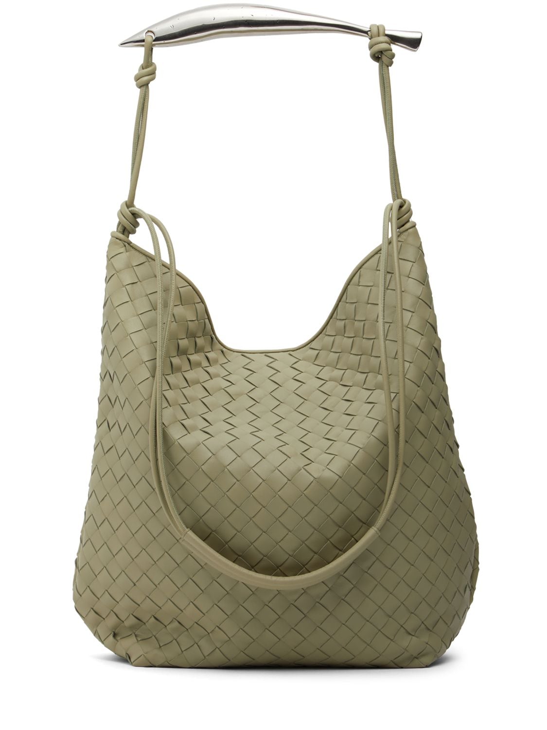 Bottega Veneta Outlet: Virgule bag in woven leather - Olive