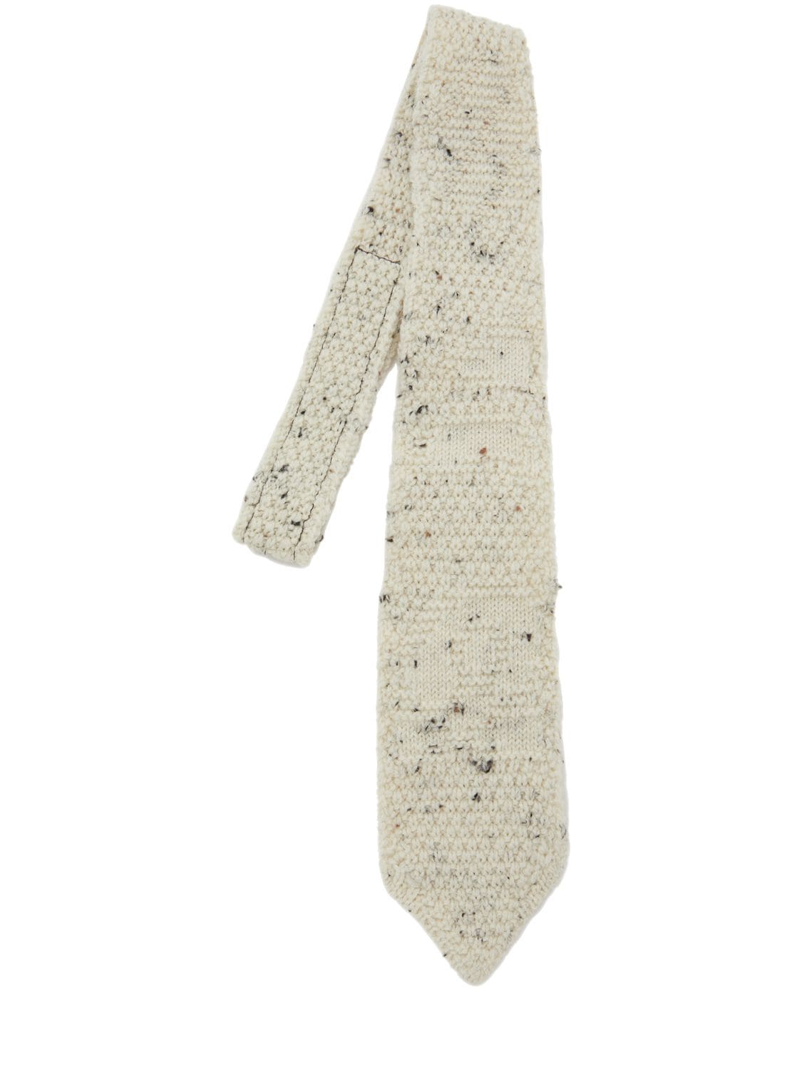 Shop Bottega Veneta Graphic Multistitch Wool Tie In Dove