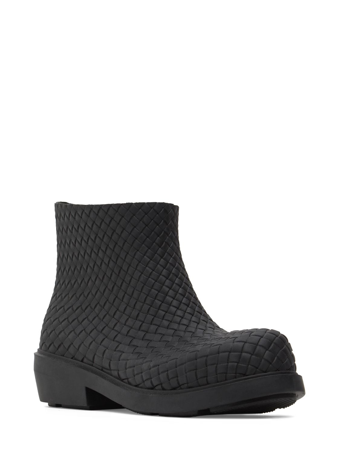 Shop Bottega Veneta Fireman Rubber Ankle Boots In Black