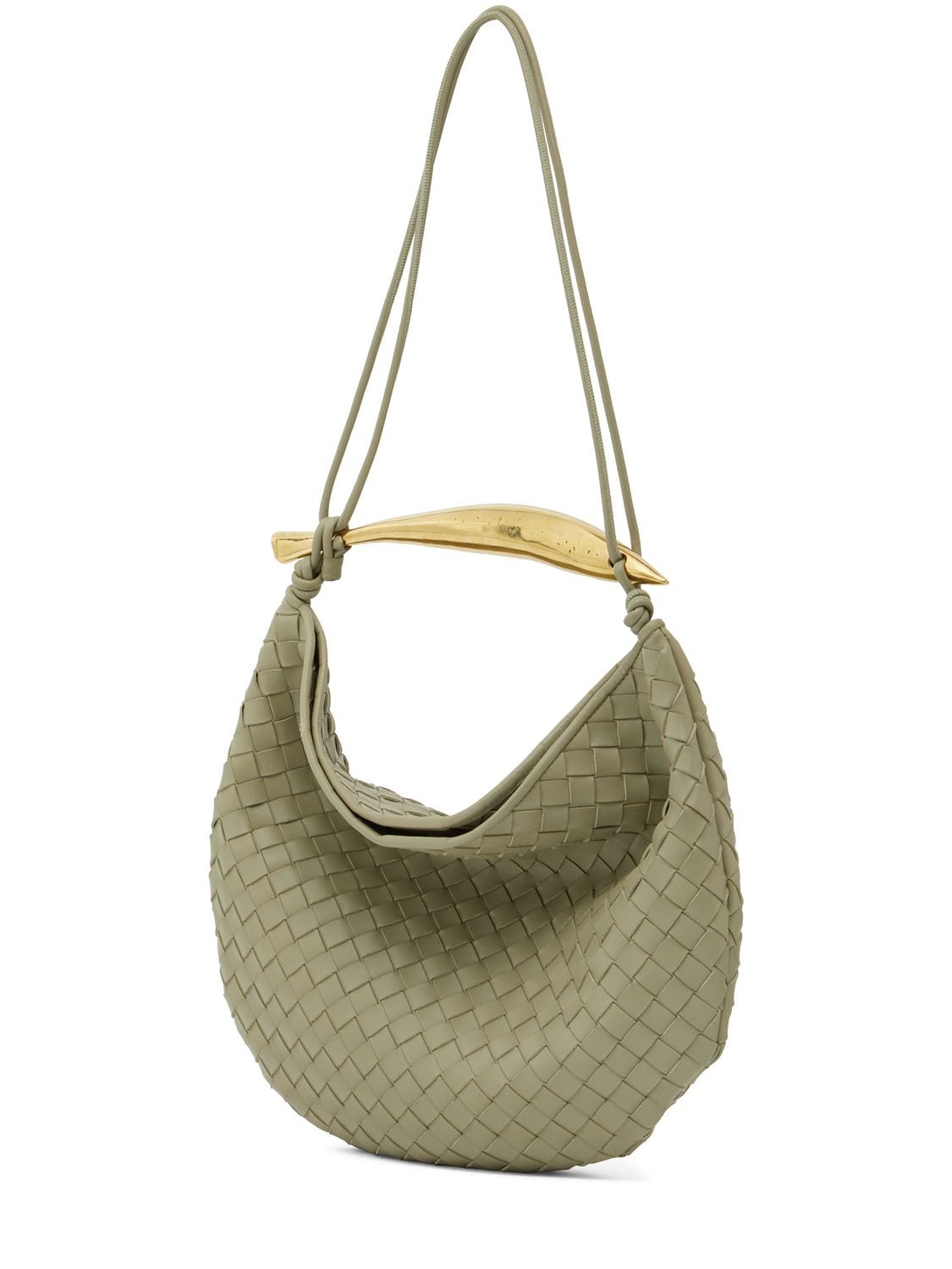 Bottega Veneta Travertine-muse Bra Sardine Intrecciato Leather Top-handle  Bag In Green