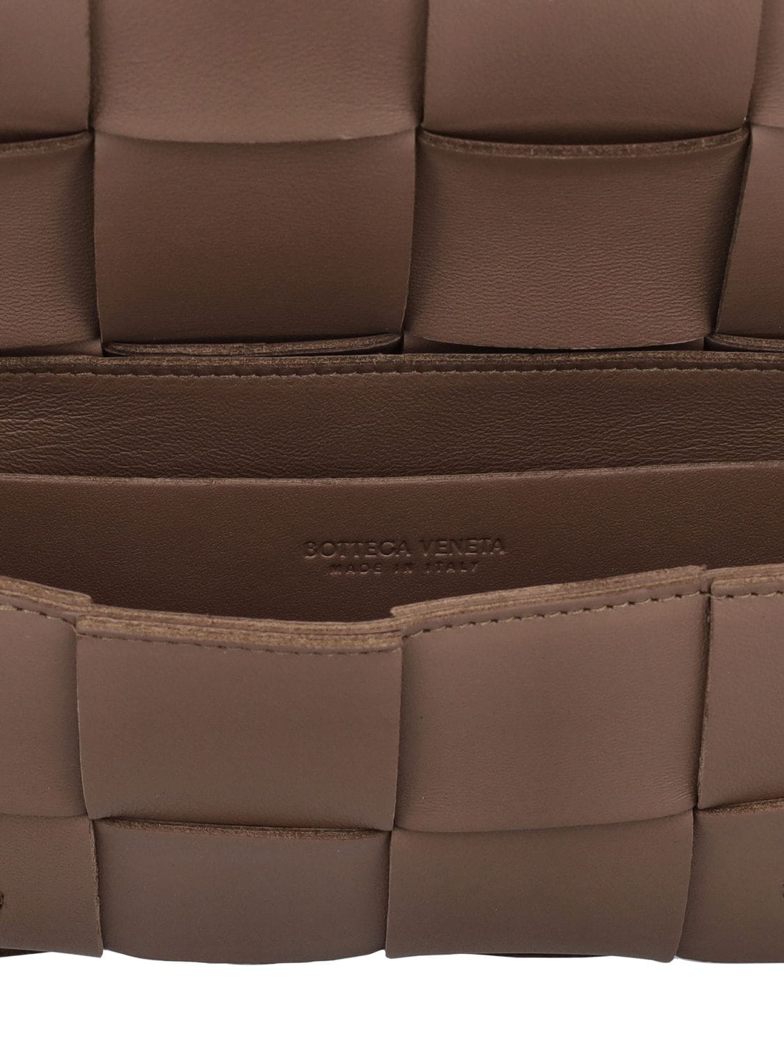 Shop Bottega Veneta Mini Cassette Leather Belt Bag In Taupe Grey