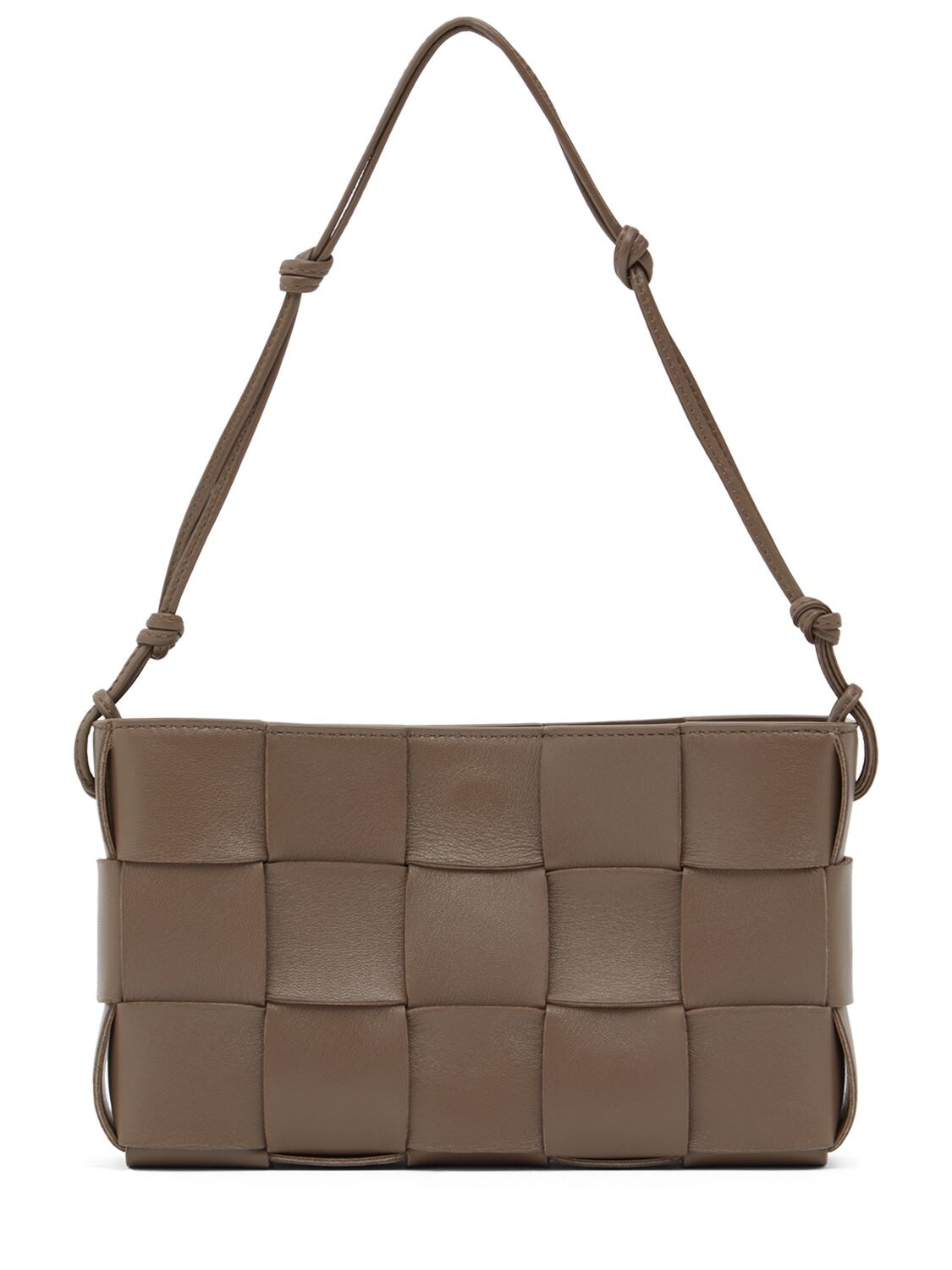 Bottega Veneta Cassette Camera Bag Mini Intreccio Taupe in Lambskin Leather  with Gold-tone - US