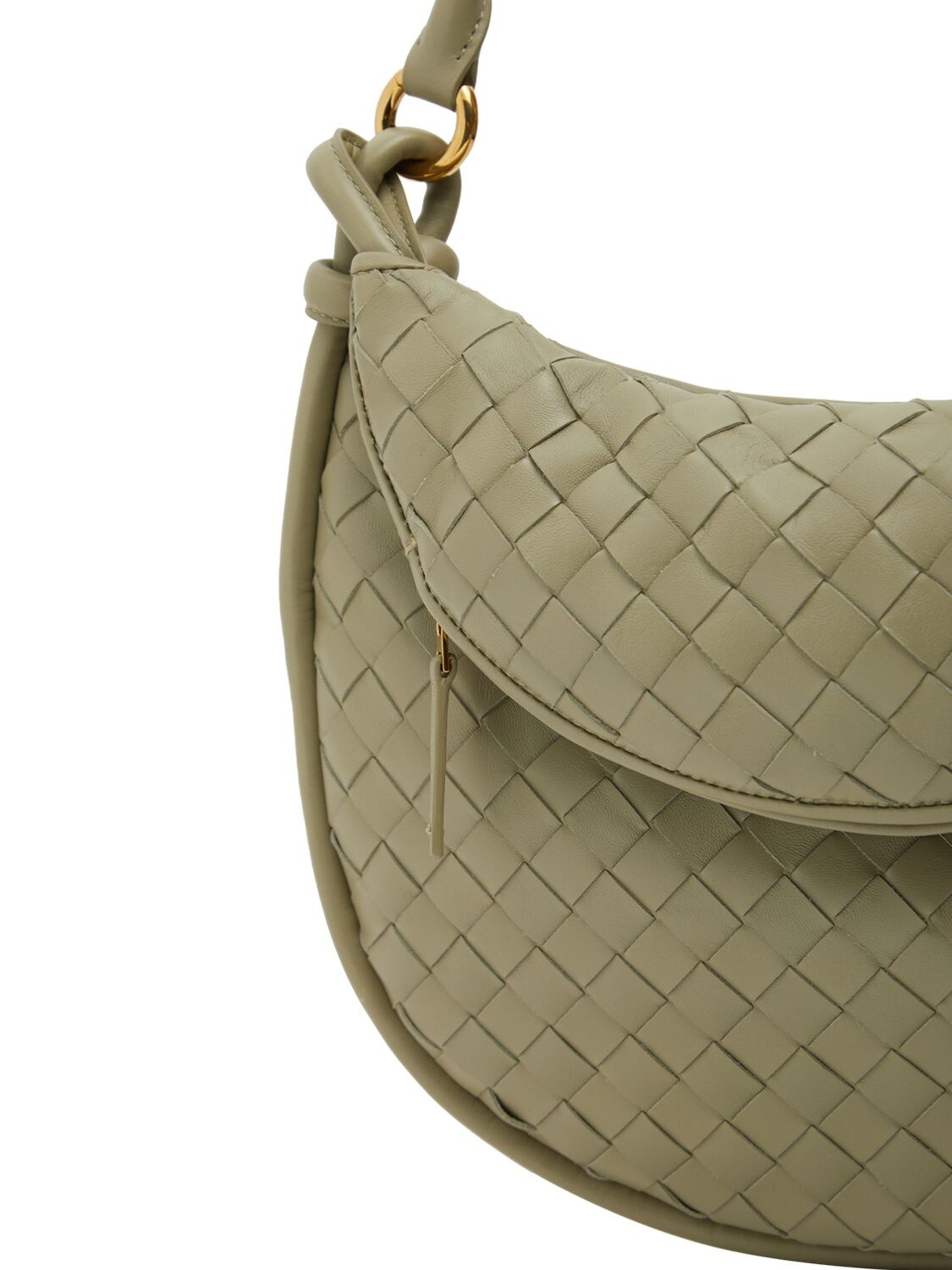 Shop Bottega Veneta Medium Gemelli Leather Shoulder Bag In Travertine