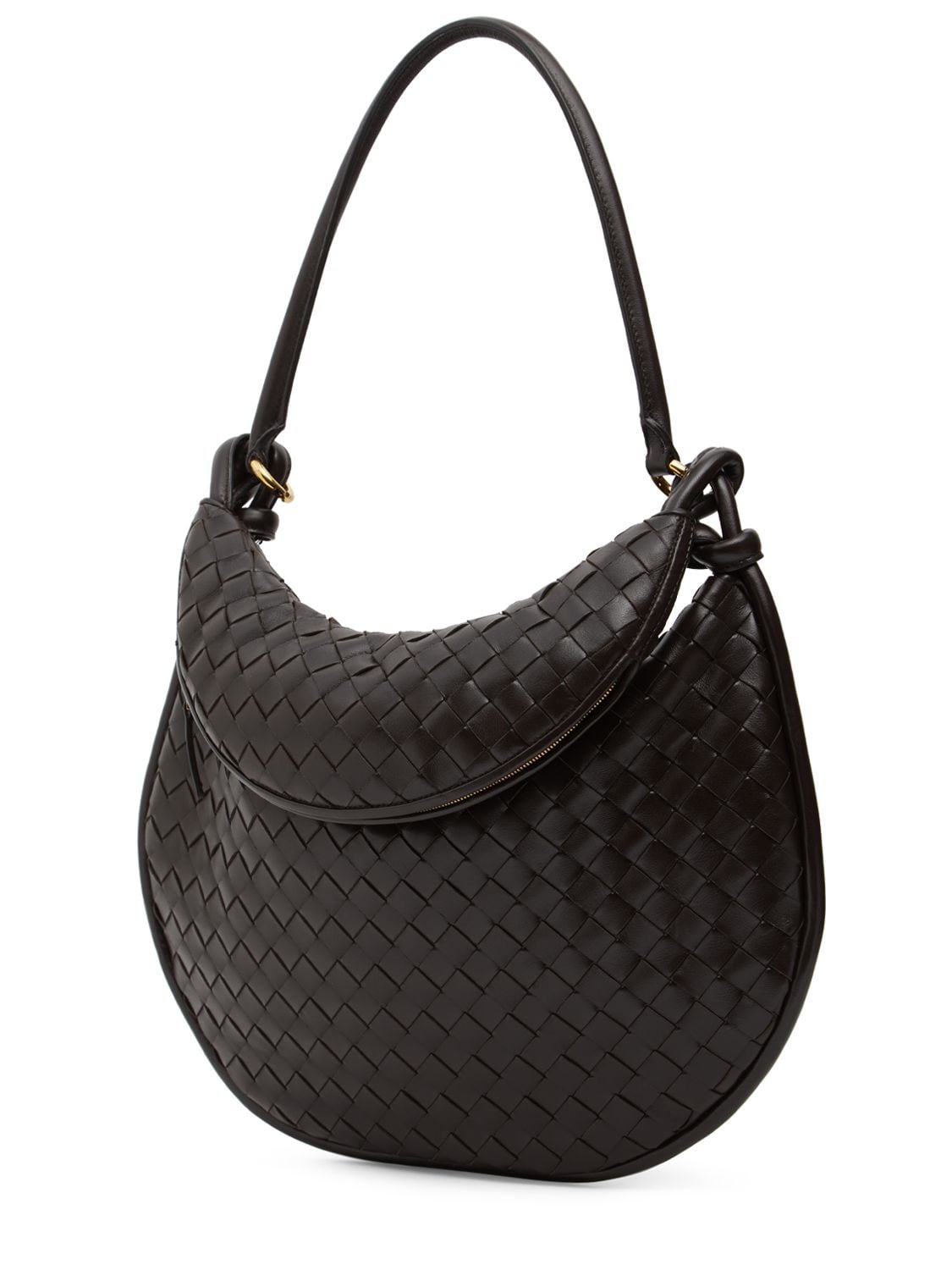 Shop Bottega Veneta Large Gemelli Leather Shoulder Bag In Fondant