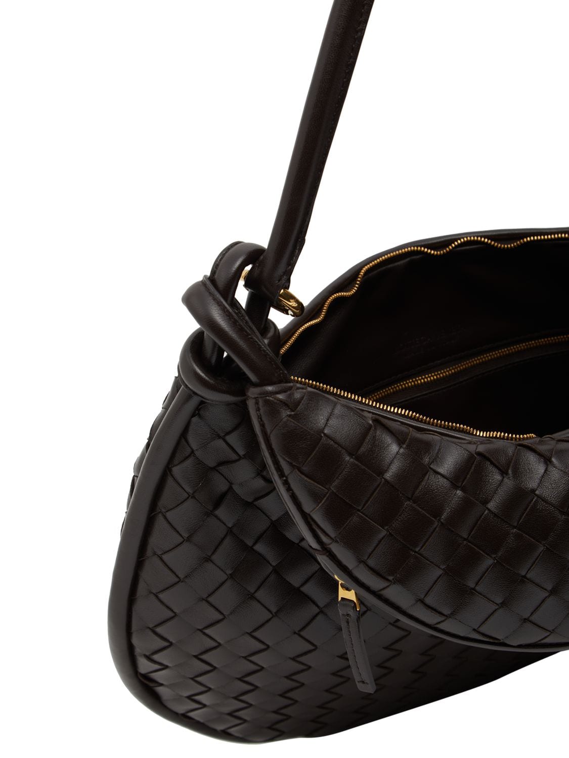 Shop Bottega Veneta Large Gemelli Leather Shoulder Bag In Fondant