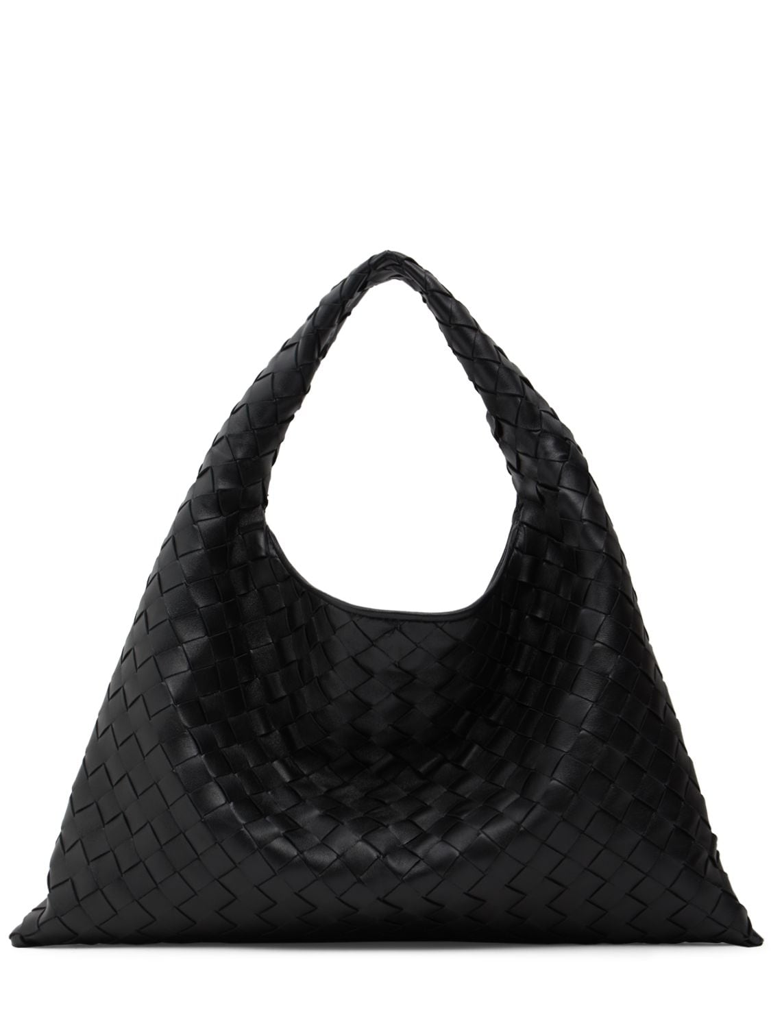 Bottega Veneta Small Hop Leather Shoulder Bag In Black