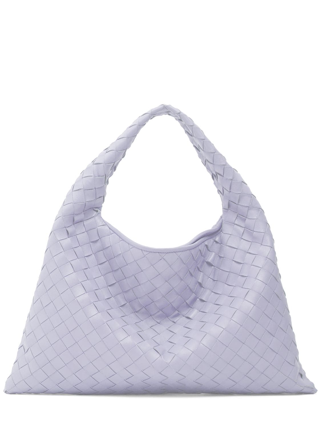 Bottega Veneta Small Hop Leather Shoulder Bag In Oyster