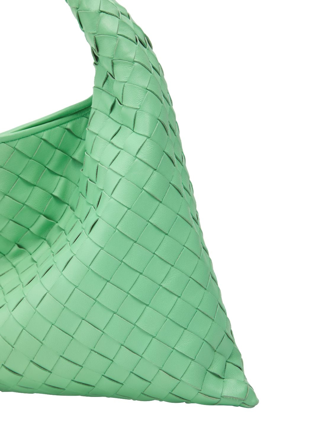 Shop Bottega Veneta Small Hop Leather Shoulder Bag In Siren