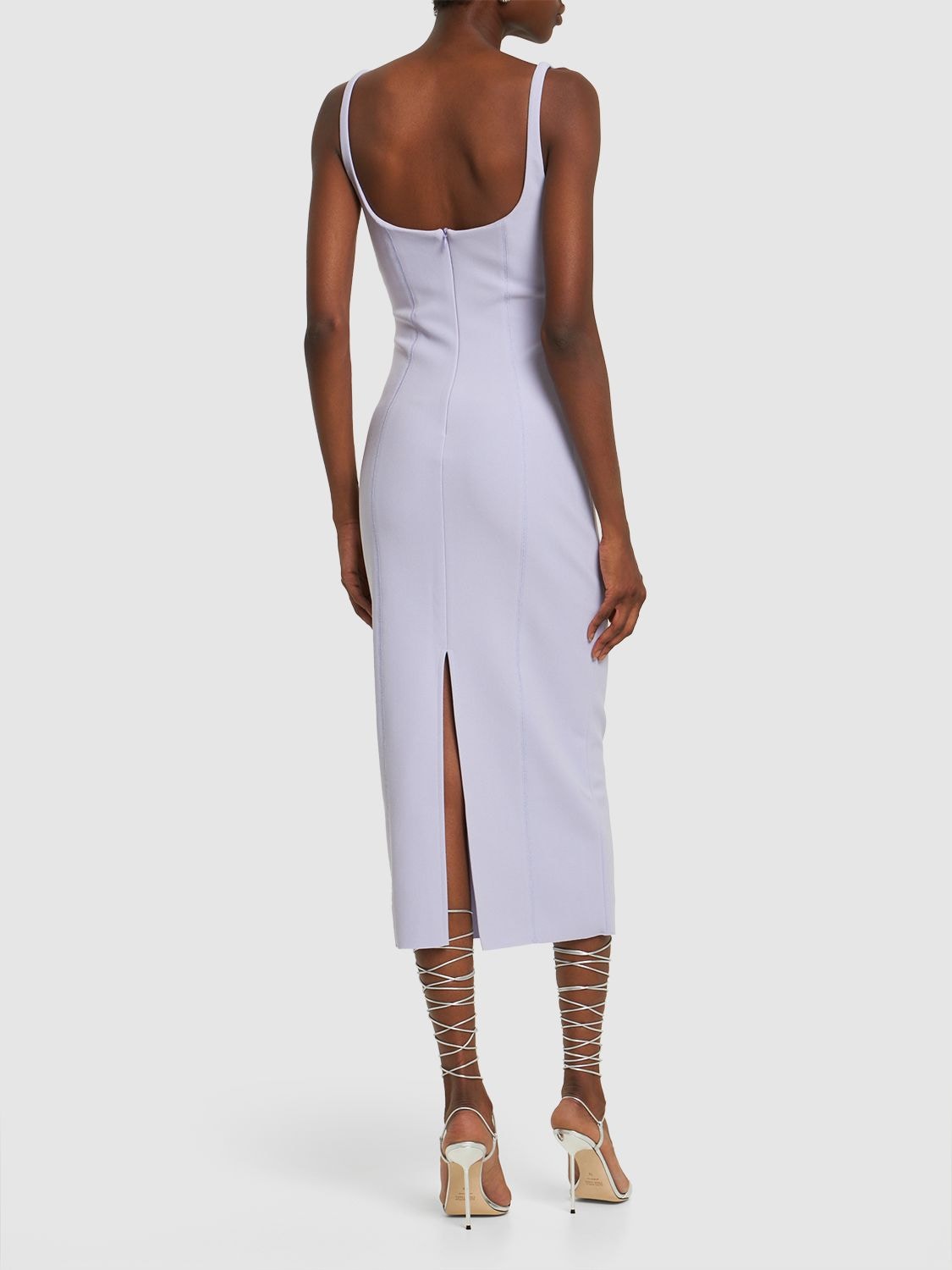 Shop Bec & Bridge Zoey Stretch Midi Dress In Lilac