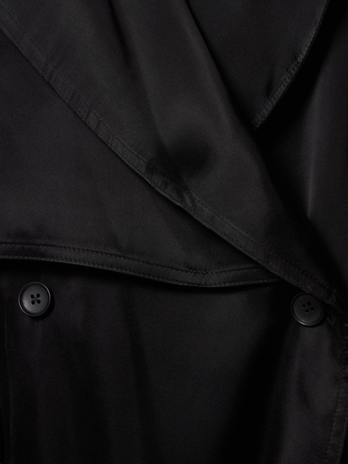 Shop Loulou Studio Lonna Double Breast Viscose Trench Coat In Black