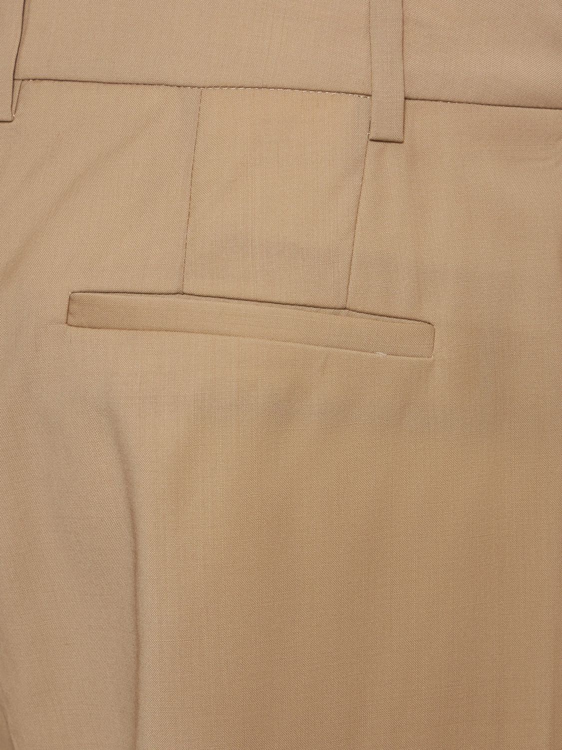 Shop Loulou Studio Sbiru Flared Wool Pants In Beige