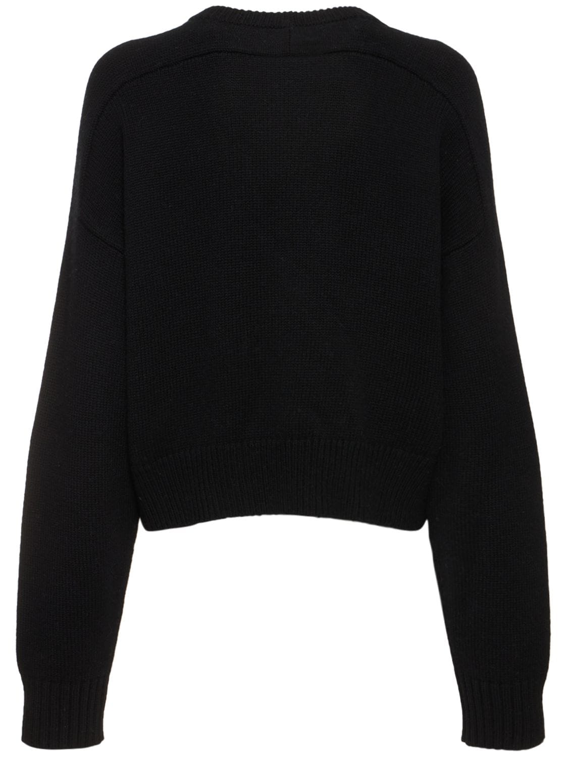Shop Loulou Studio Bruzzi Wool & Cashmere Sweater In Black