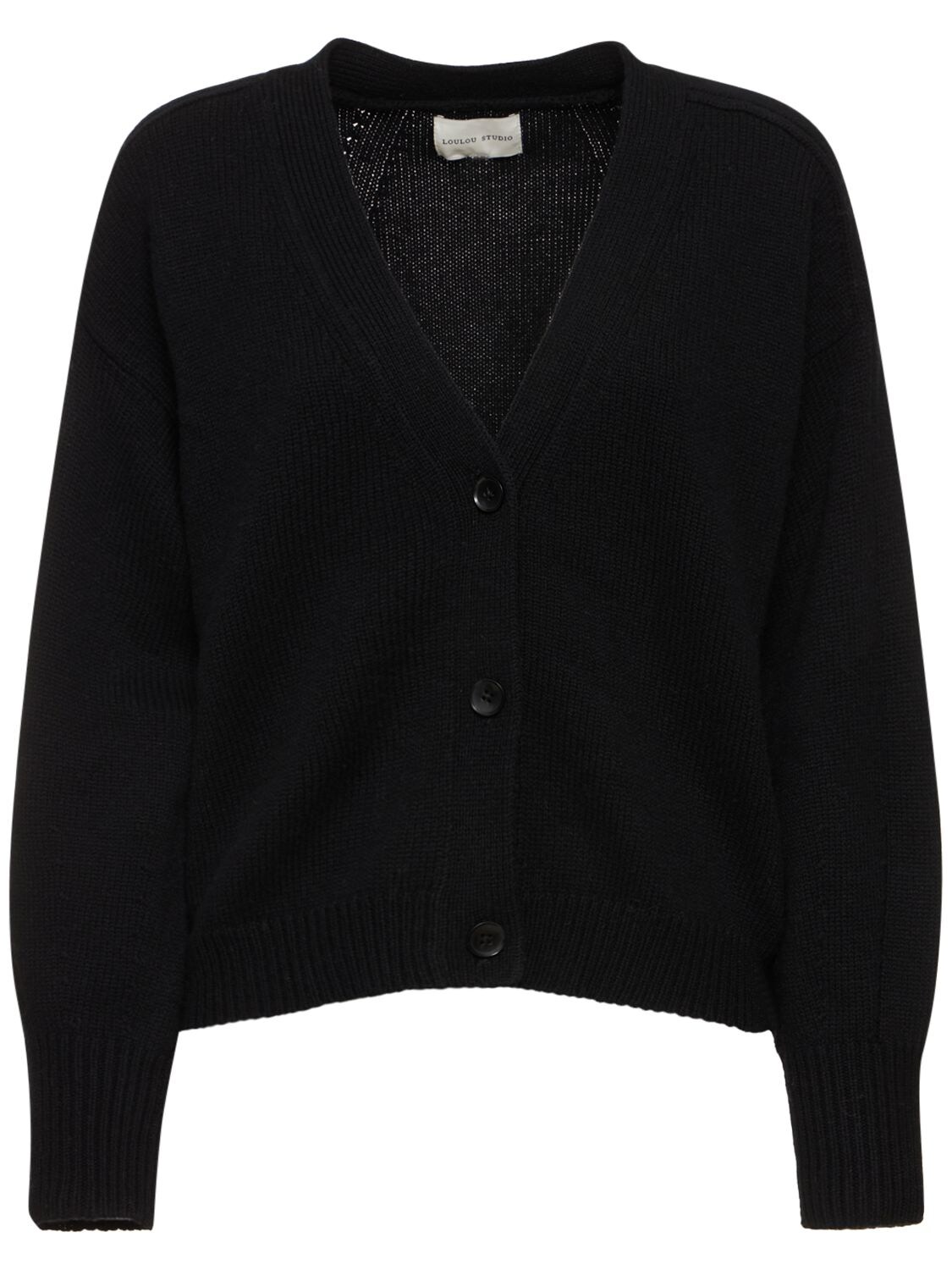 Loulou Studio Black Zanzibar Cardigan In Black