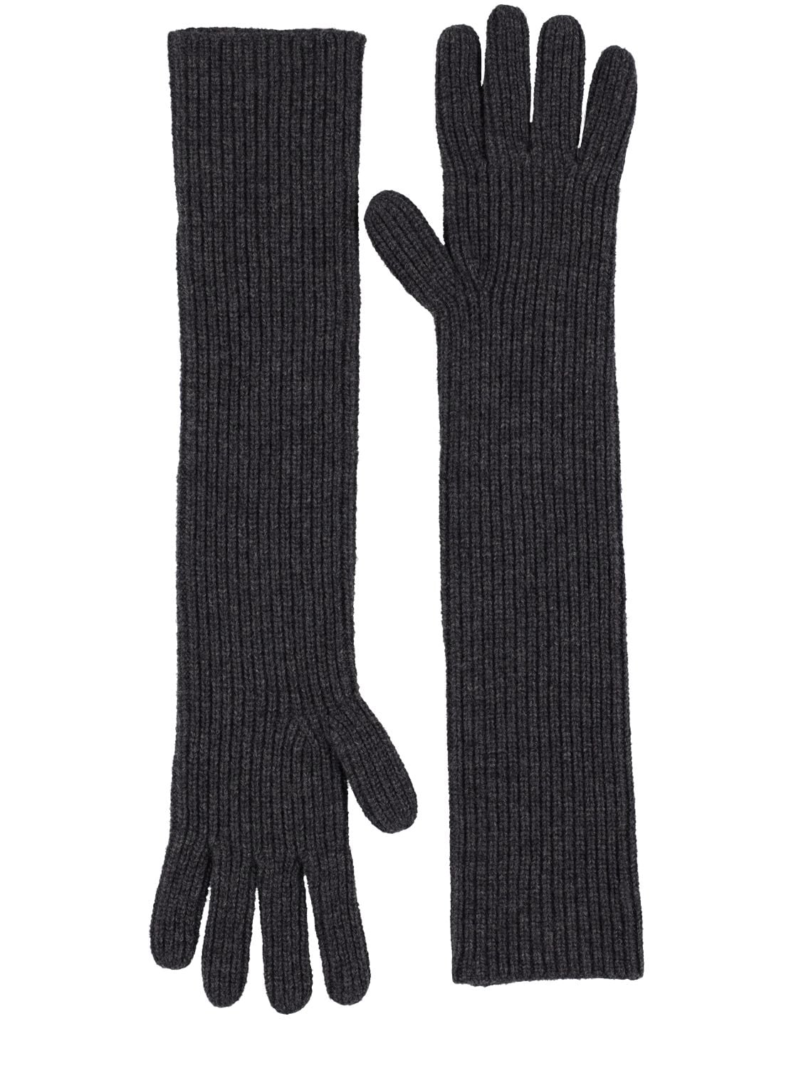 Loulou Studio Milos Cashmere Mittens In Grey