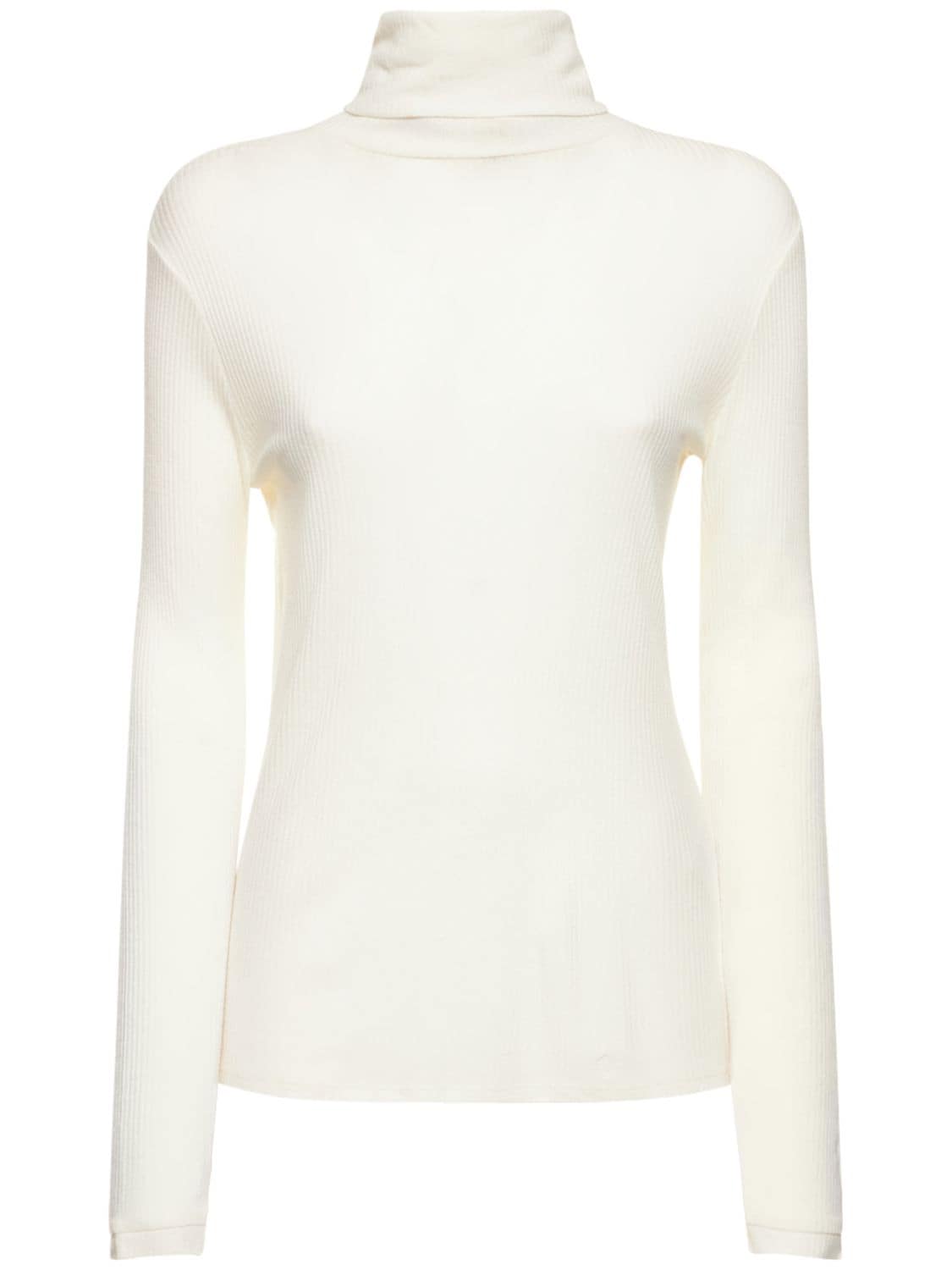 Image of Gallinara Turtleneck Viscose Blend Shirt
