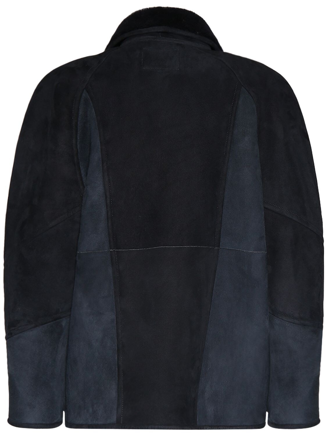 Shop Marant Etoile Abeni Lambfur Leather Jacket In Blue