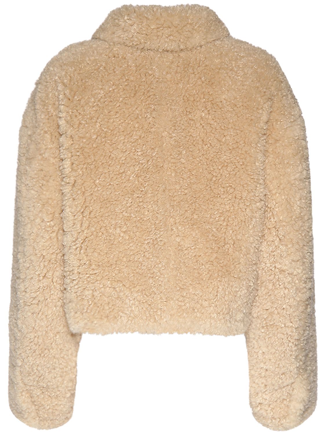 Shop Marant Etoile Fazia Faux Shearling Jacket In Ecru