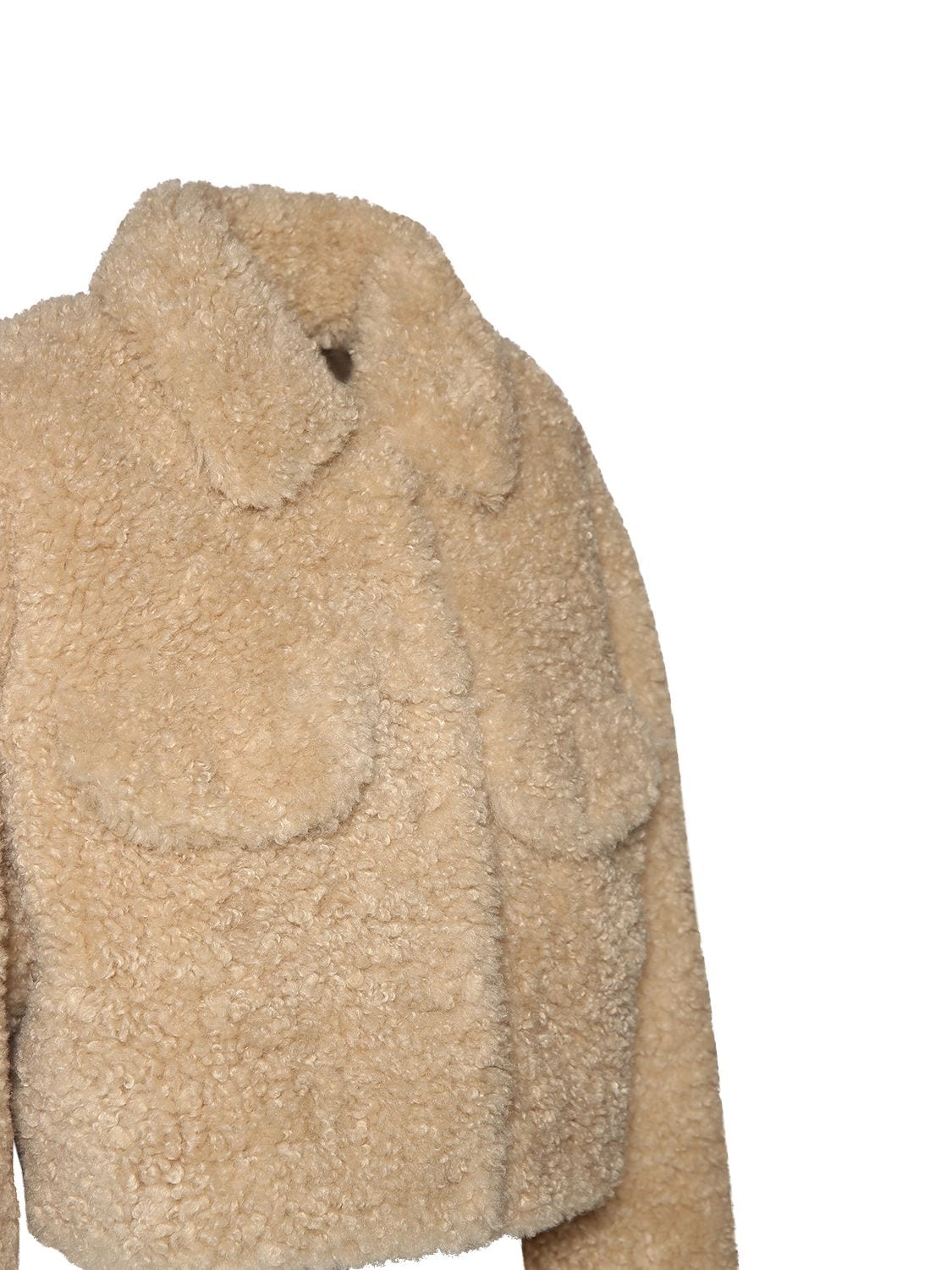 Shop Marant Etoile Fazia Faux Shearling Jacket In Ecru