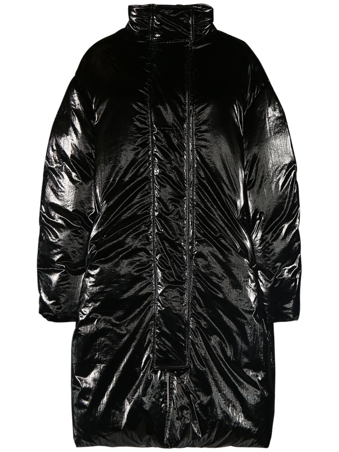 Shop Marant Etoile Debby Padded Nylon Coat In Black