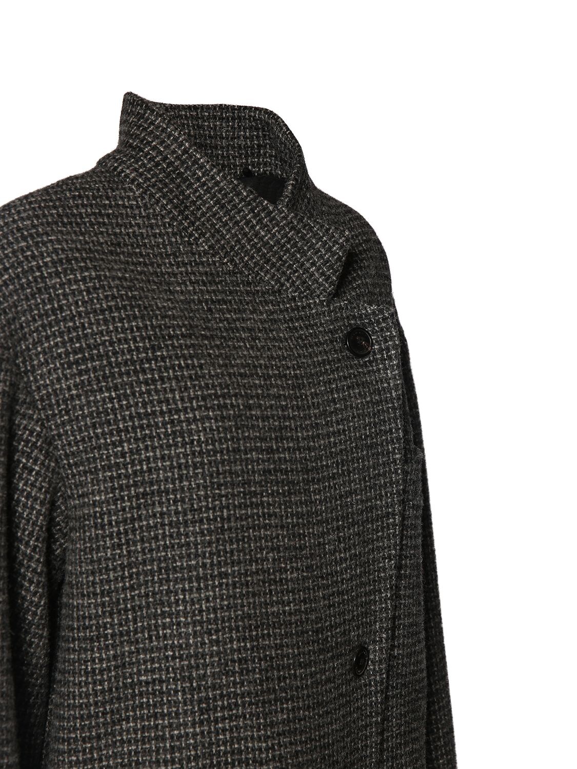 Shop Marant Etoile Sabine Wool Long Coat In Grey