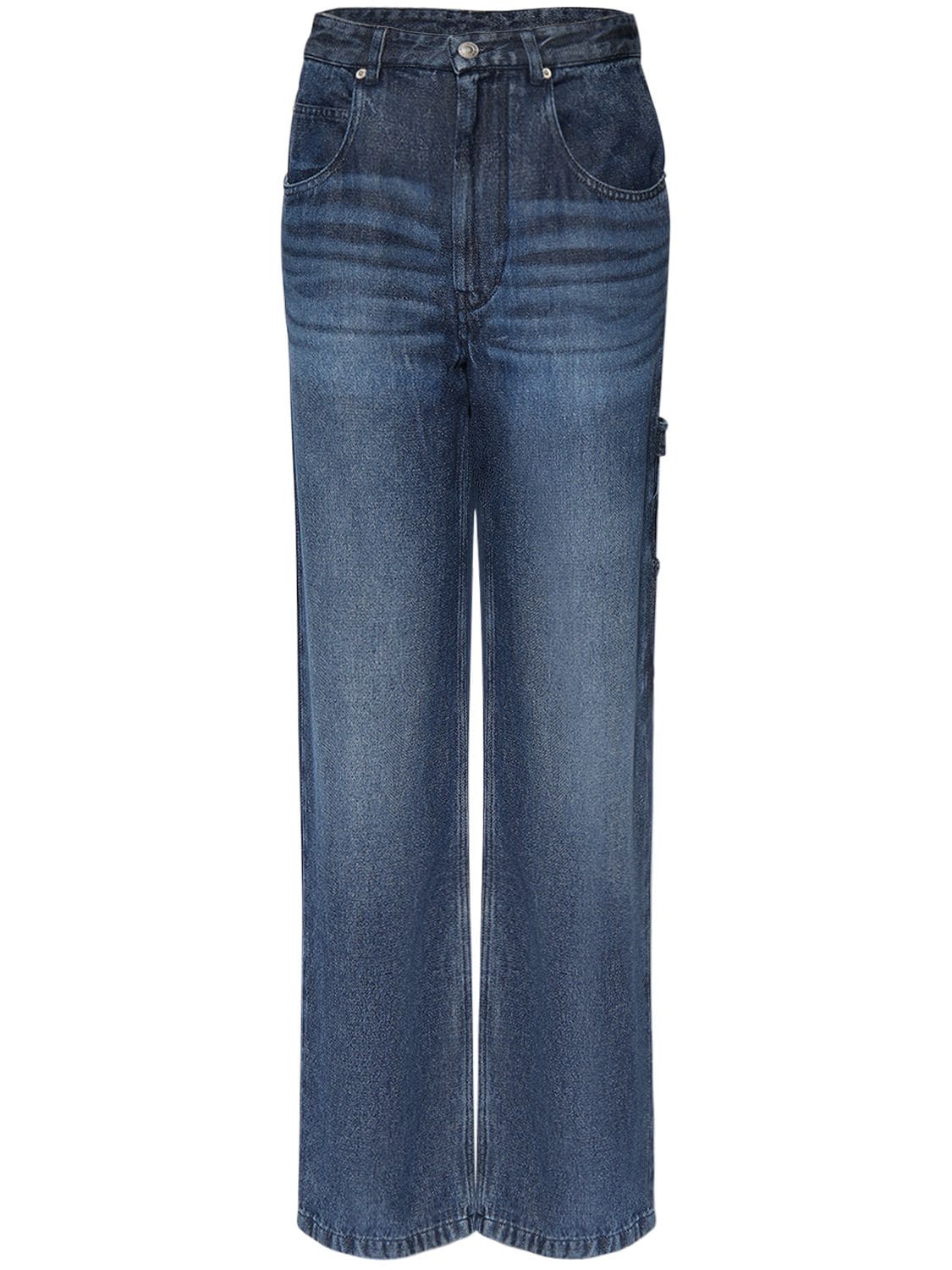 Shop Marant Etoile Bymara Lyocell Straight Jeans In Blue