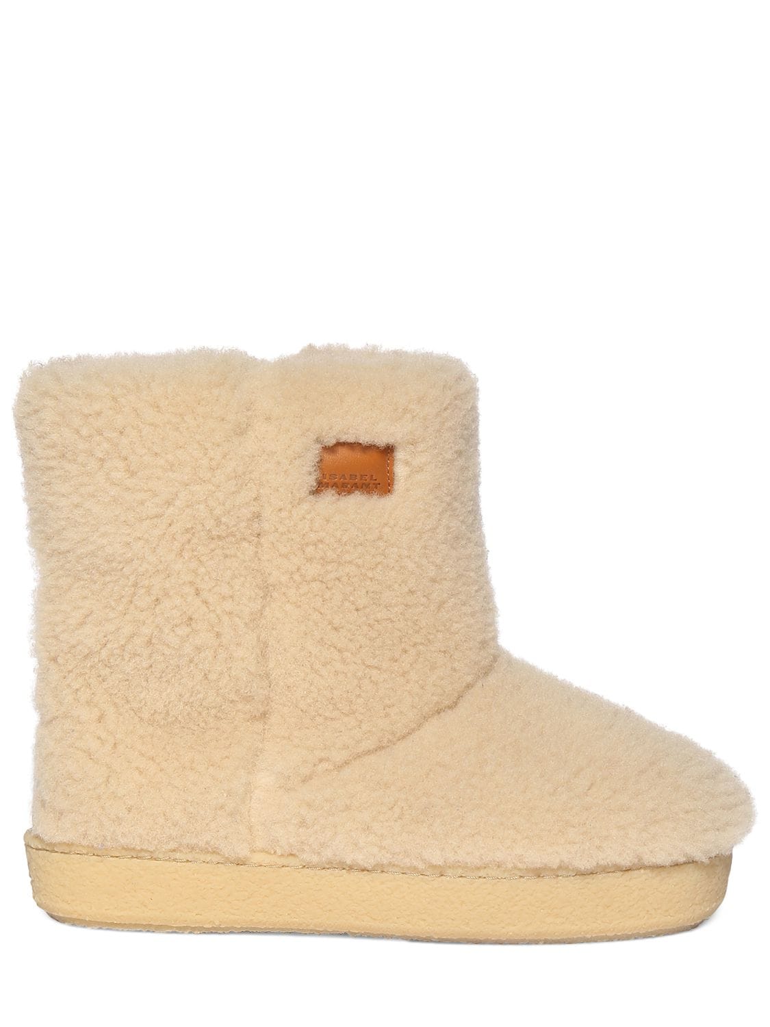 Isabel Marant 30mm Frieze Shearling Ankle Boots In Ecru