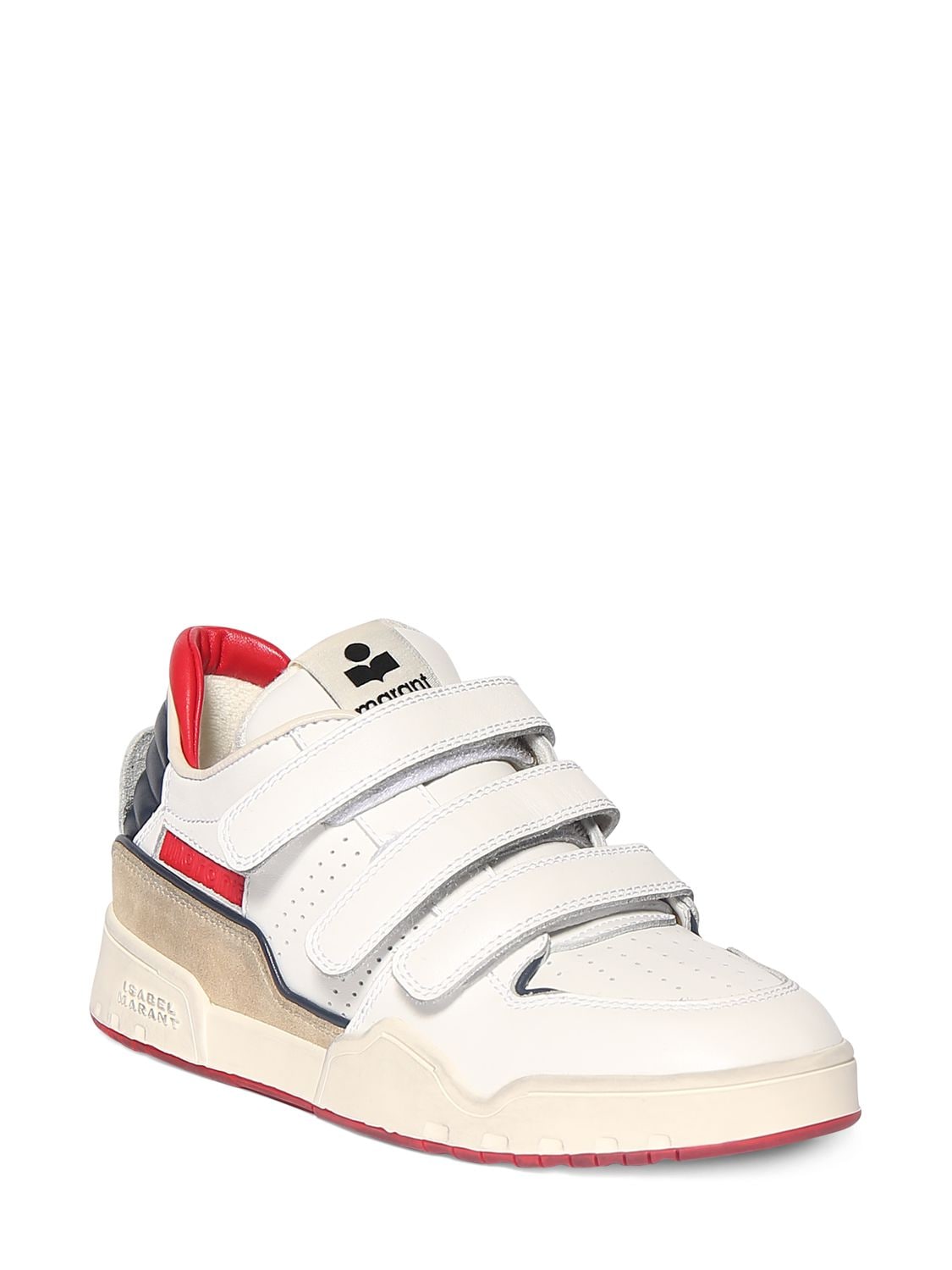 Shop Isabel Marant Oney Low Leather Sneakers In Blue