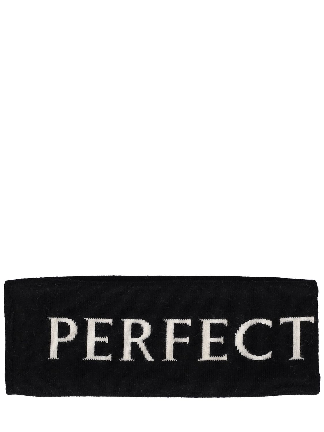 Perfect Moment Logo Wool Headband In Black