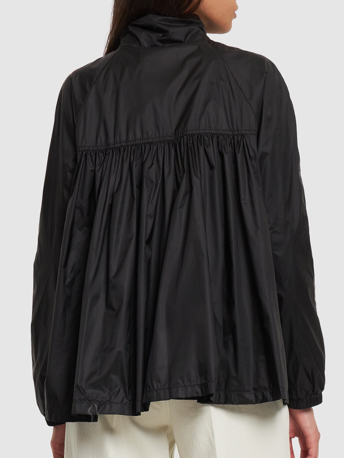 Shop Max Mara "donnola" Waterproof Rain Jacket In Black