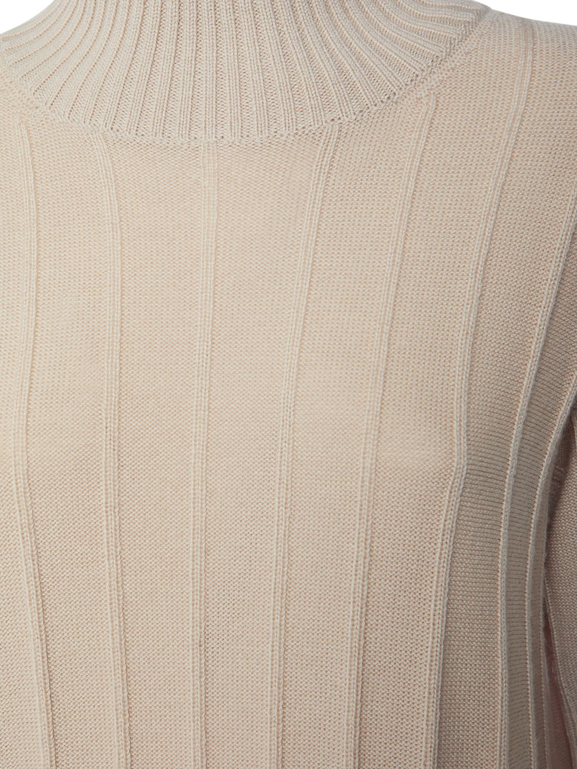 Shop Max Mara Arezzo Wool Rib Knit Midi Dress In Light Beige