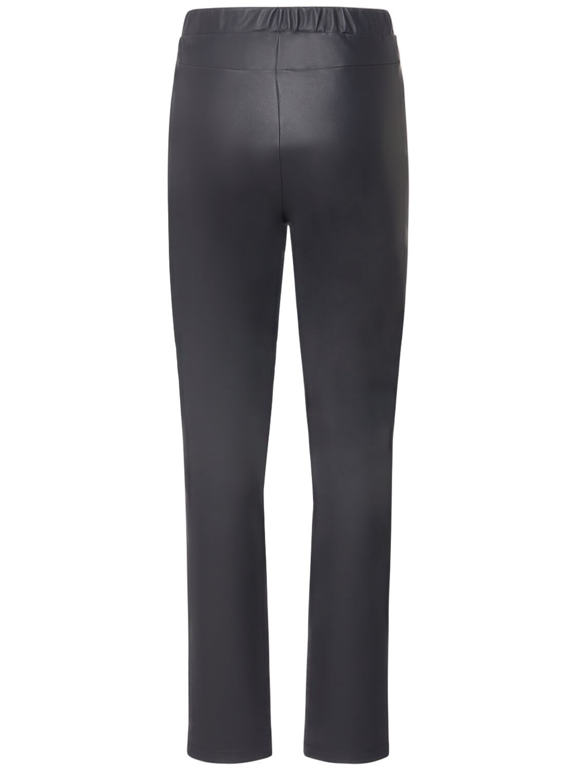 Shop Max Mara Zefir Faux Leather Leggings In Grey