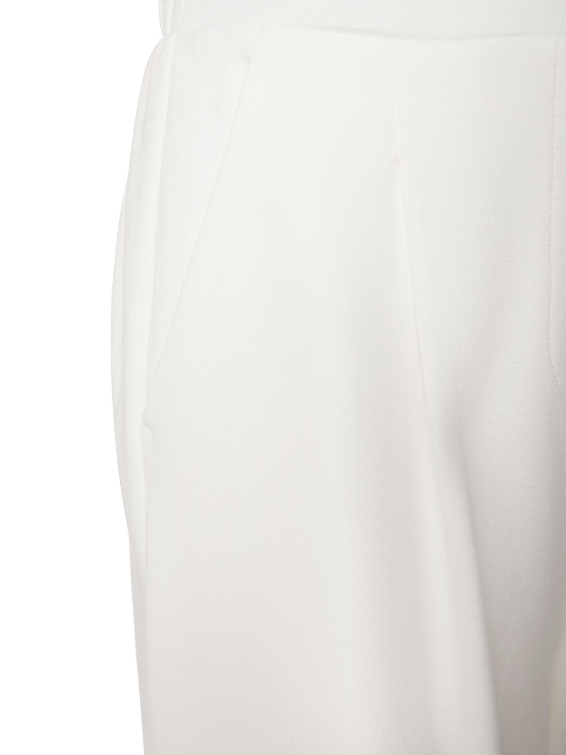 Shop Max Mara Canter Cotton Jersey Wide Pants In Off White