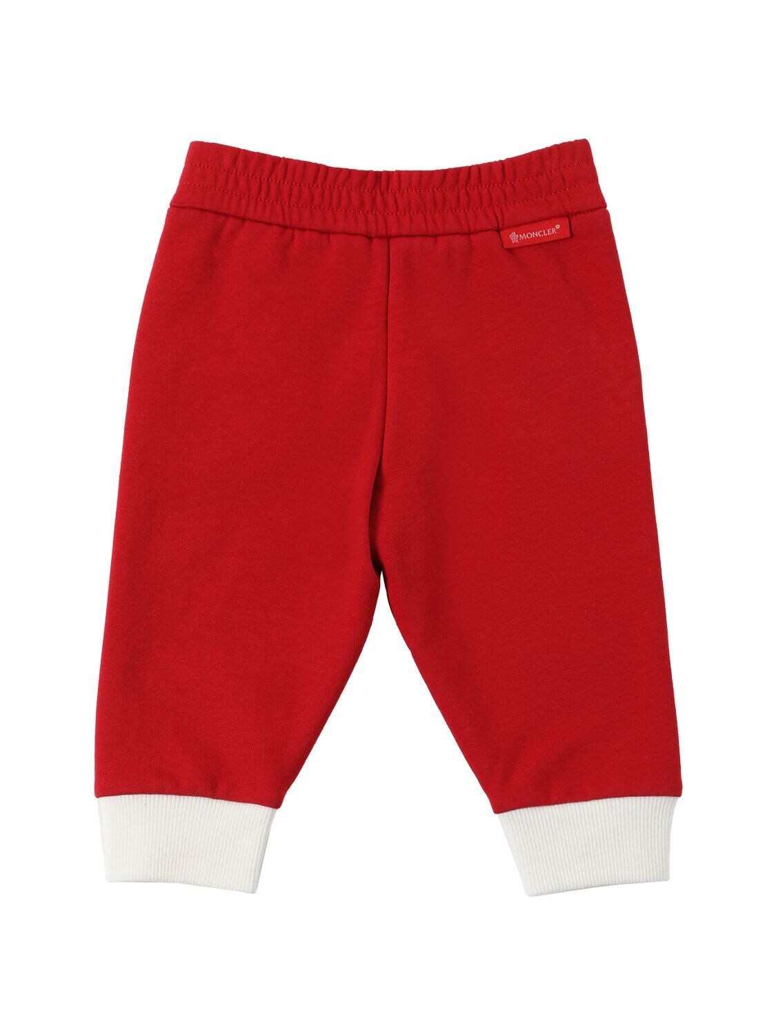 Shop Moncler Stretch Cotton Sweatshirt & Sweatpants In Scarlet