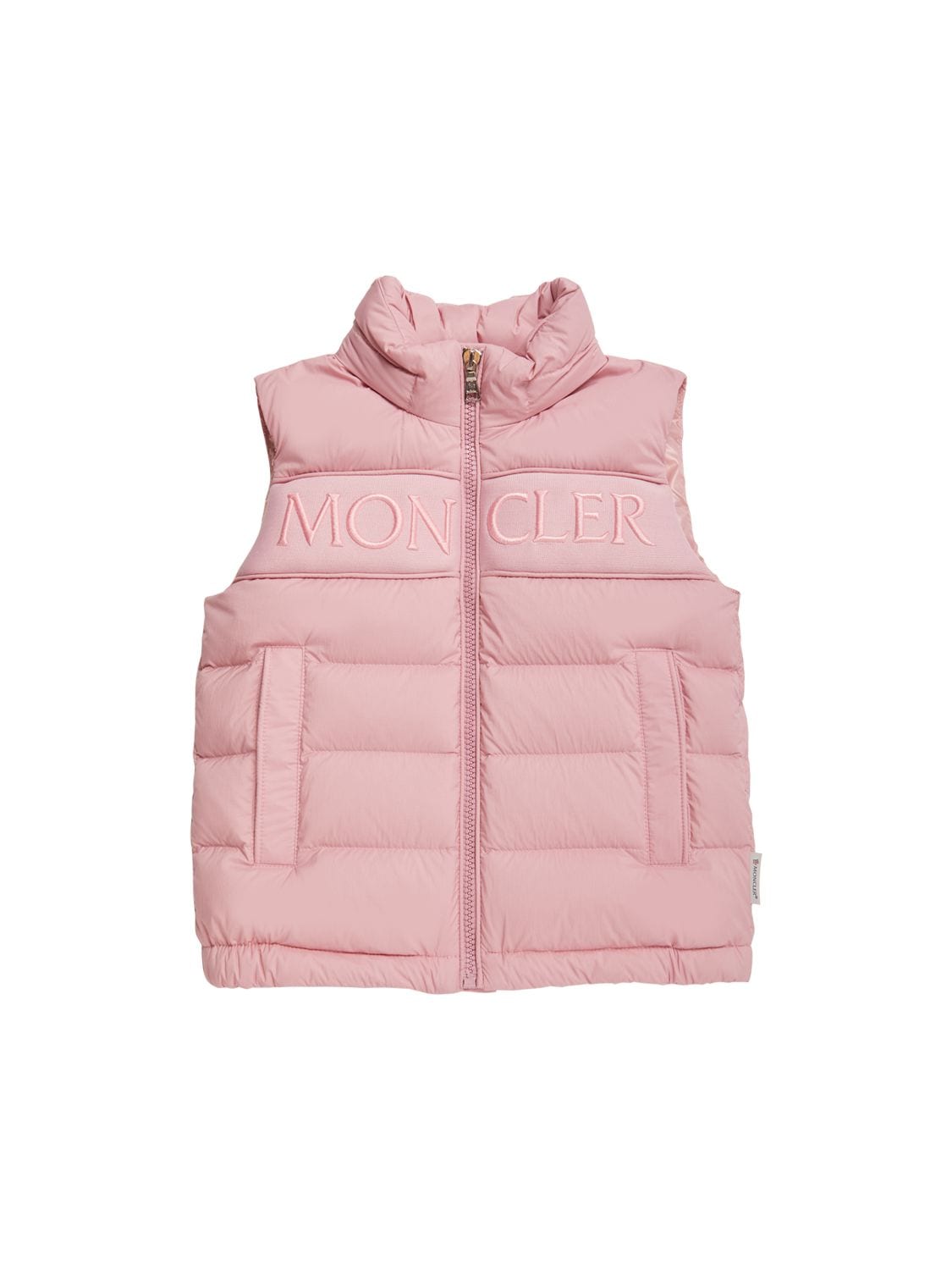 Moncler Kids' Rafael Tech Down Vest In Light Pink