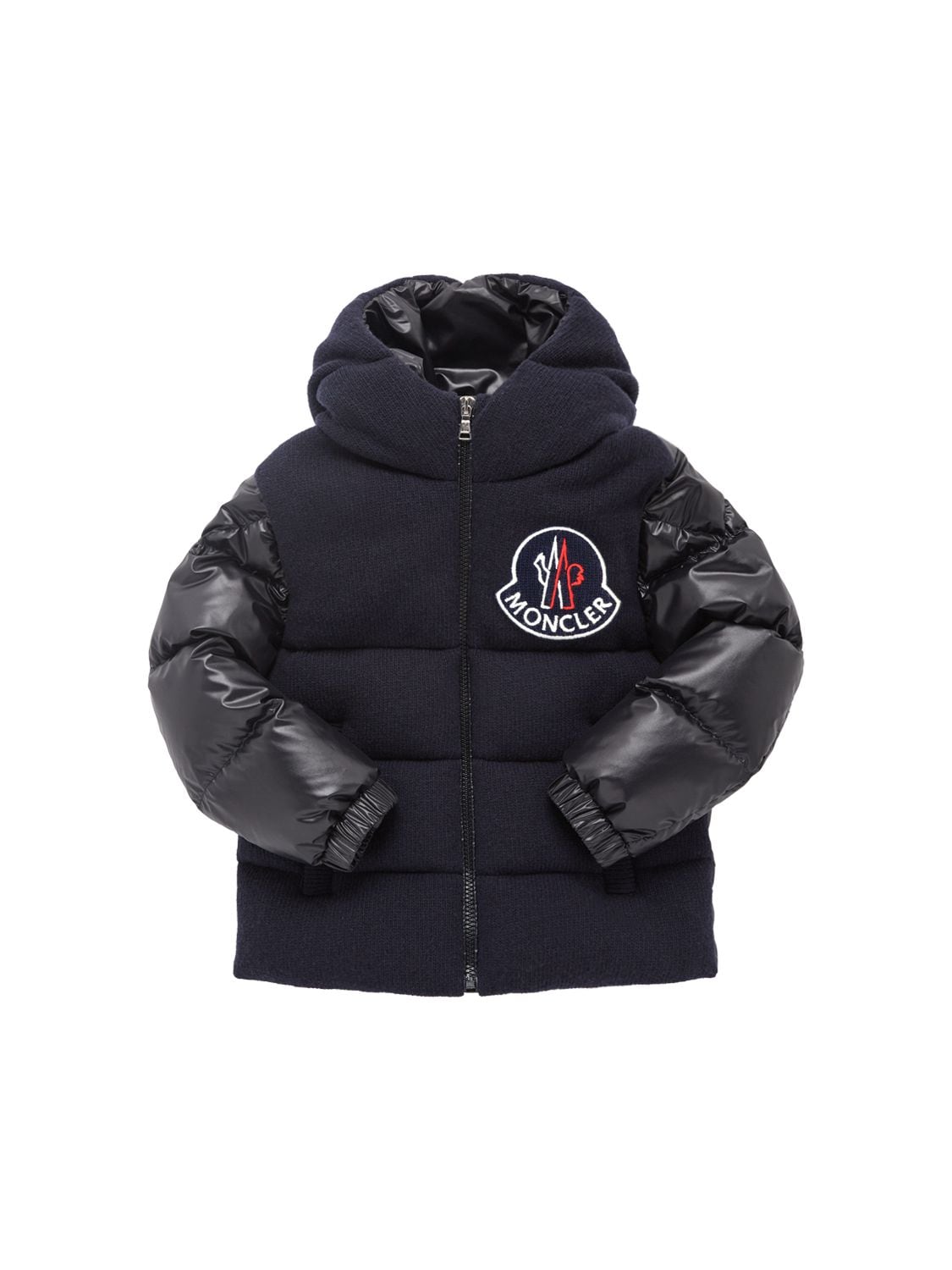 Moncler Kids' Palisser Carded Wool Down Jacket In Navy
