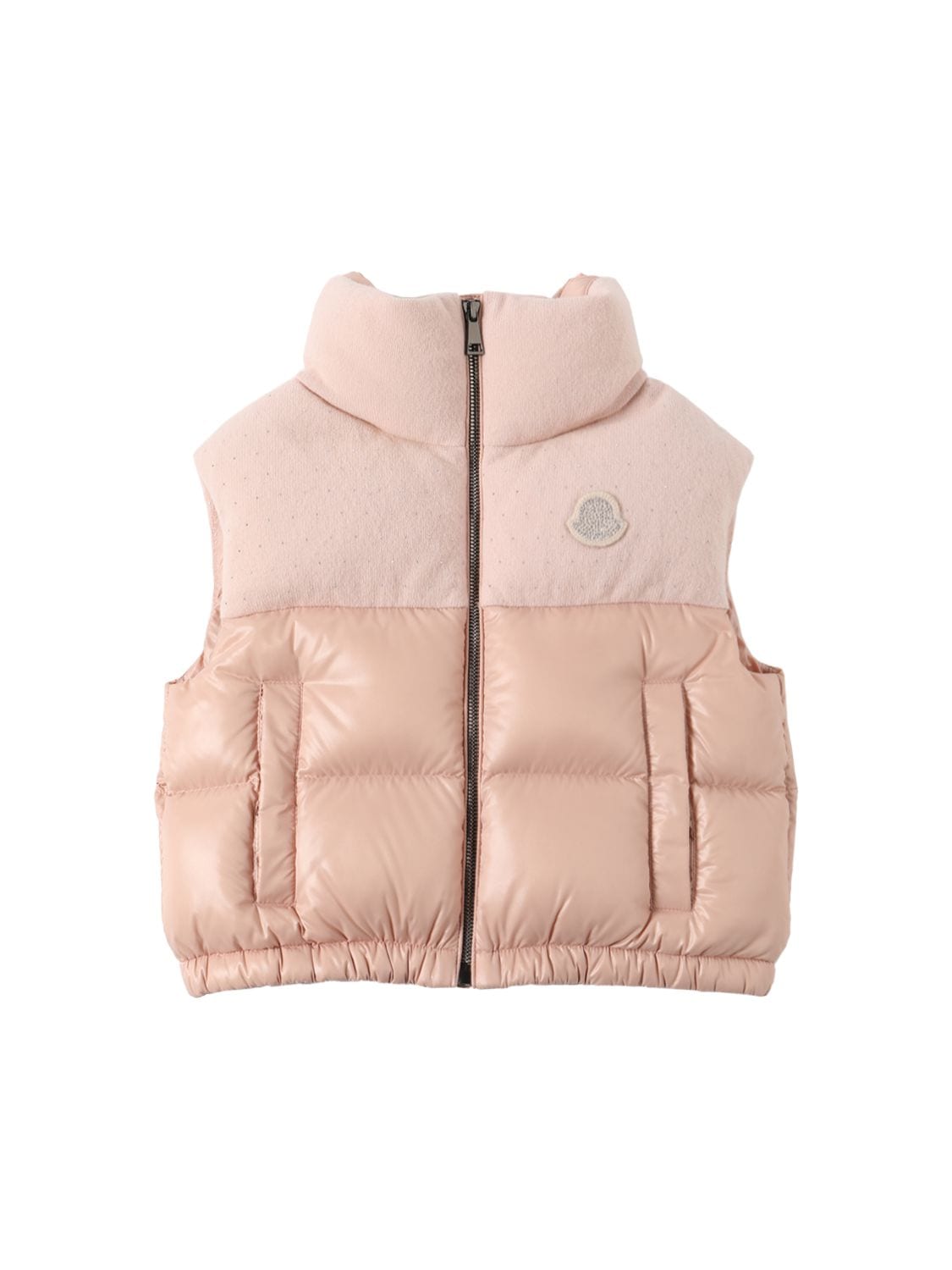 Shop Moncler Suzan Wool Blend & Nylon Down Vest In Pink