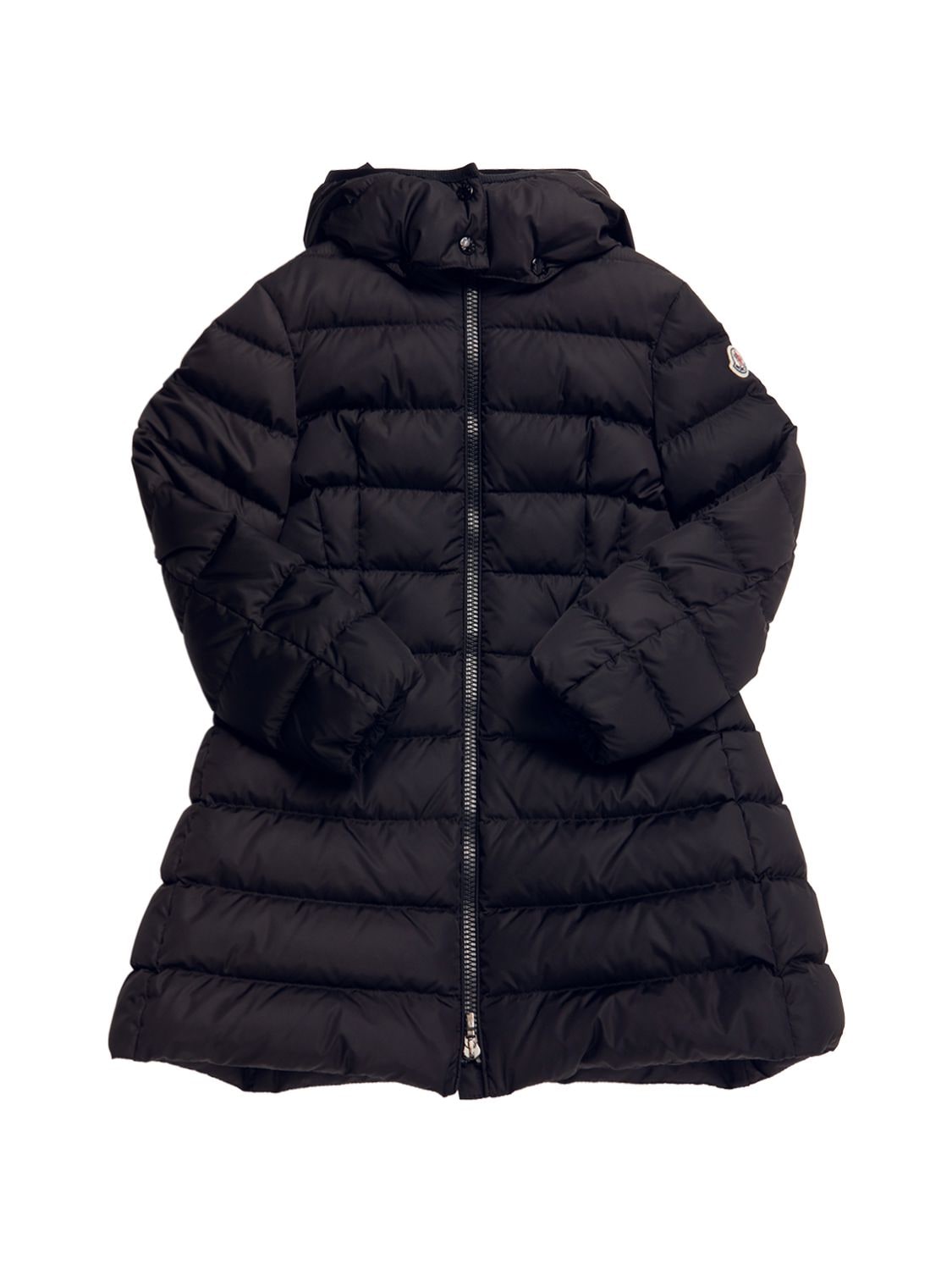 Moncler Kids' Charpal Long Down Coat In Midnight Blue