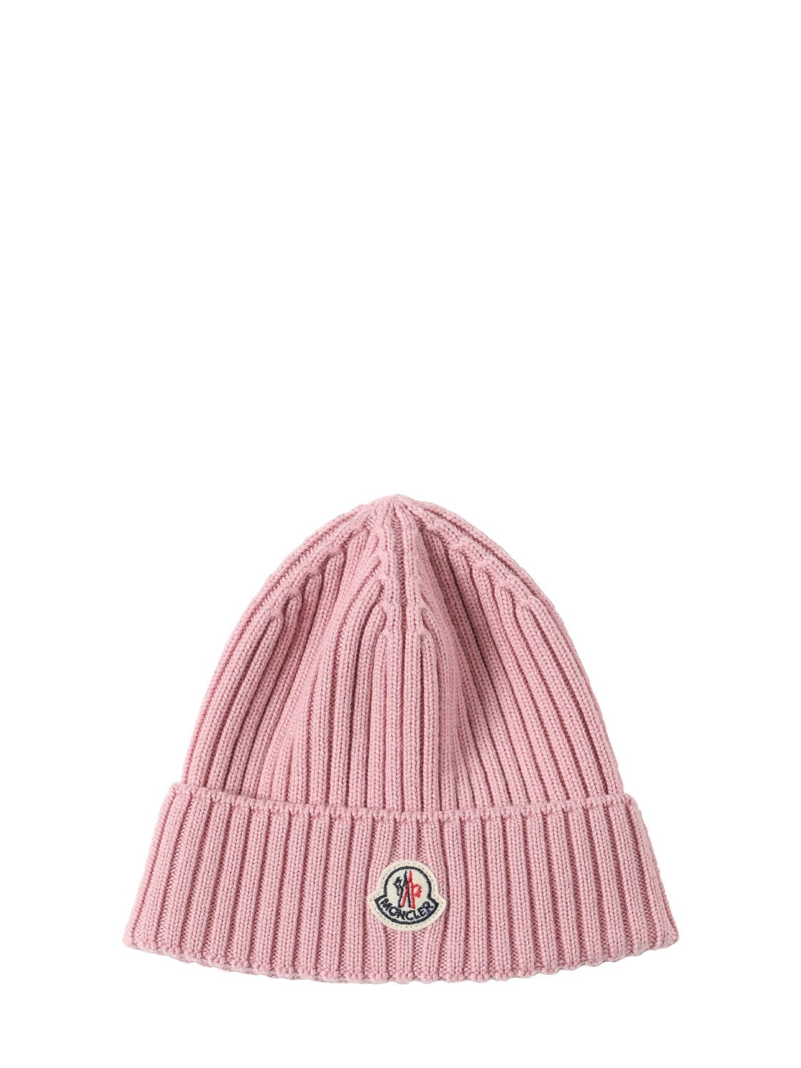 Moncler Babies' Extra-fine Wool Beanie In Pastel Pink