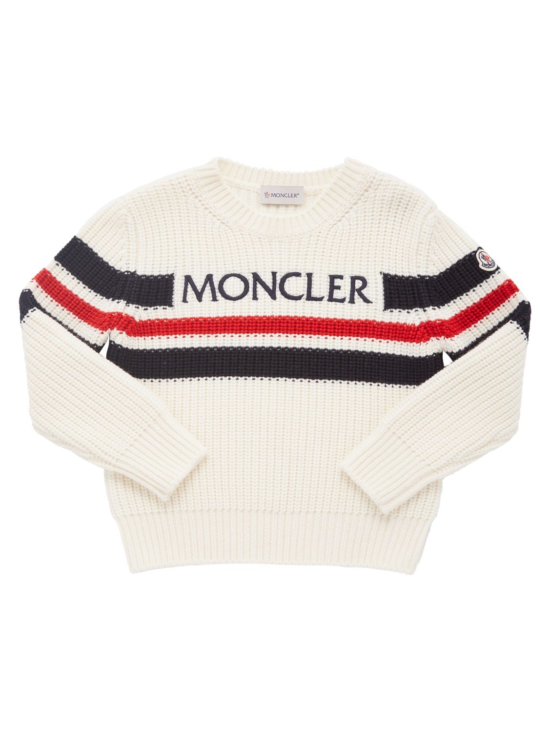 Moncler Kids' Extra-fine Wool Sweater In Natural