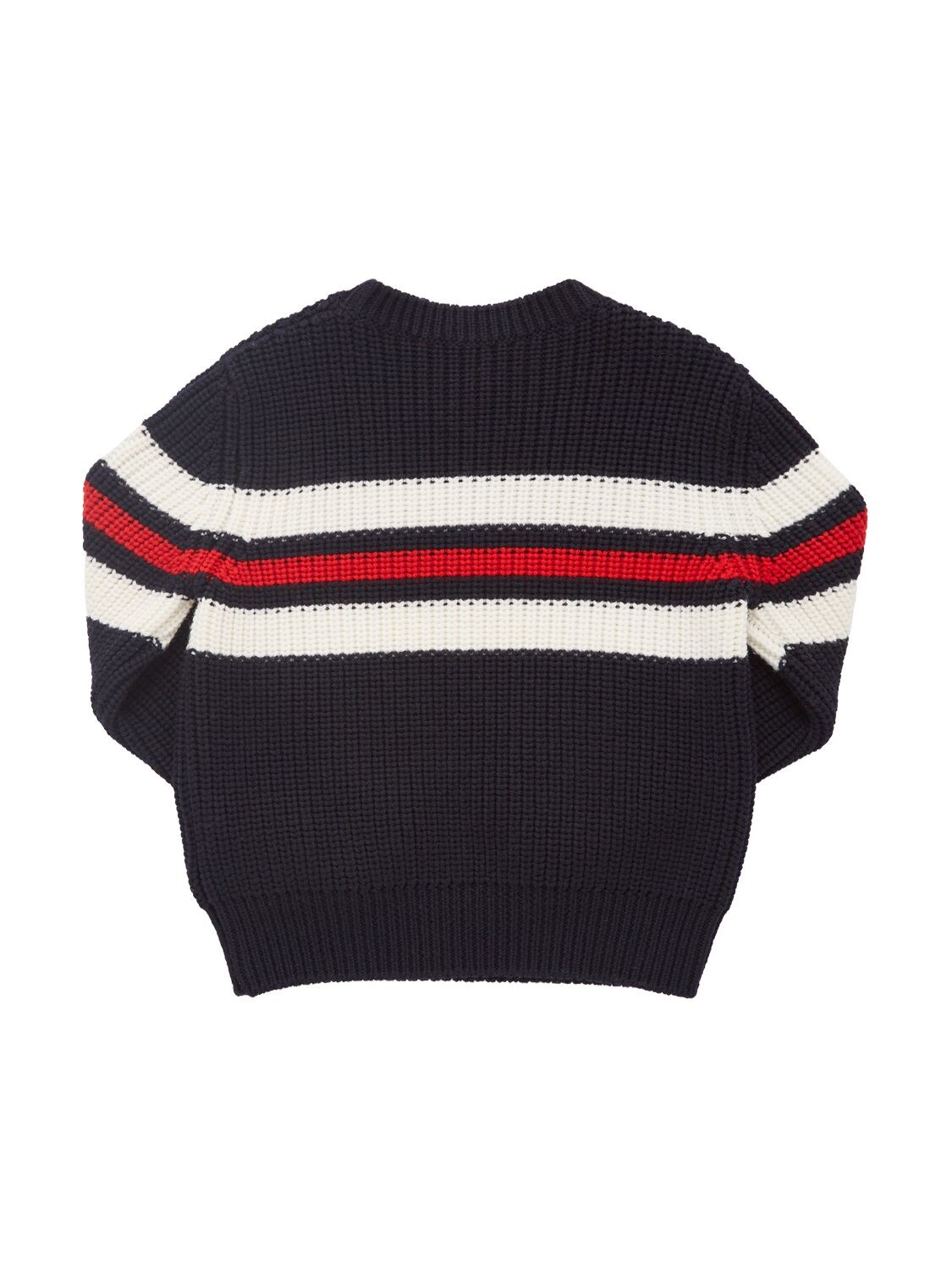 Shop Moncler Extra-fine Wool Sweater In Navy